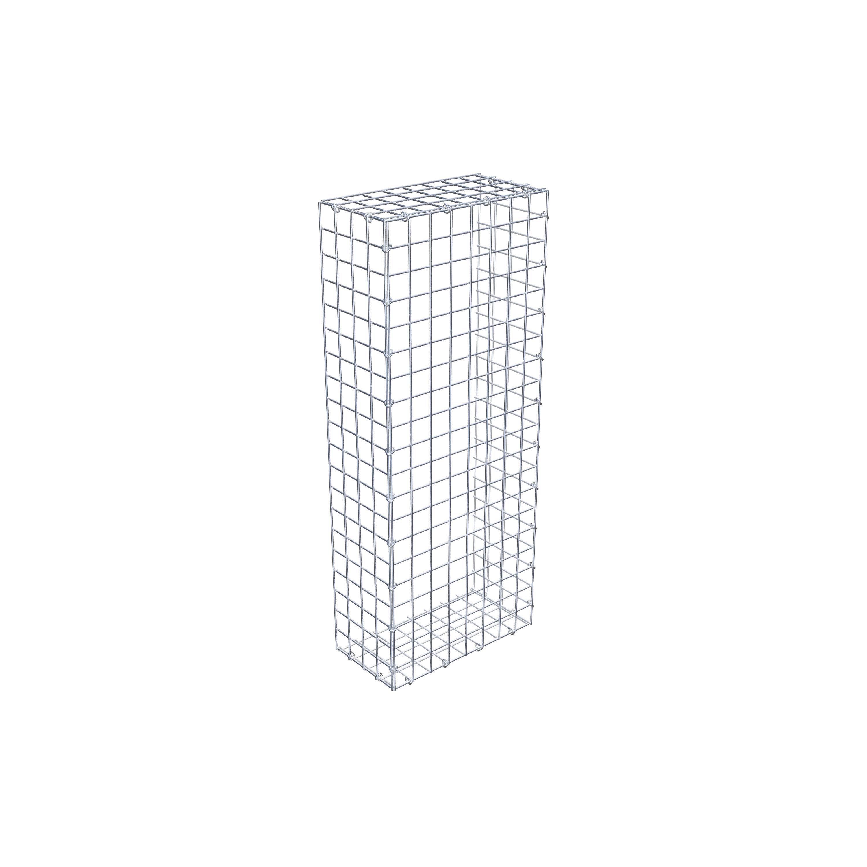 Type 2 oplegkorf 100 cm x 20 cm x 40 cm (L x H x D), maaswijdte 5 cm x 5 cm, C-ring
