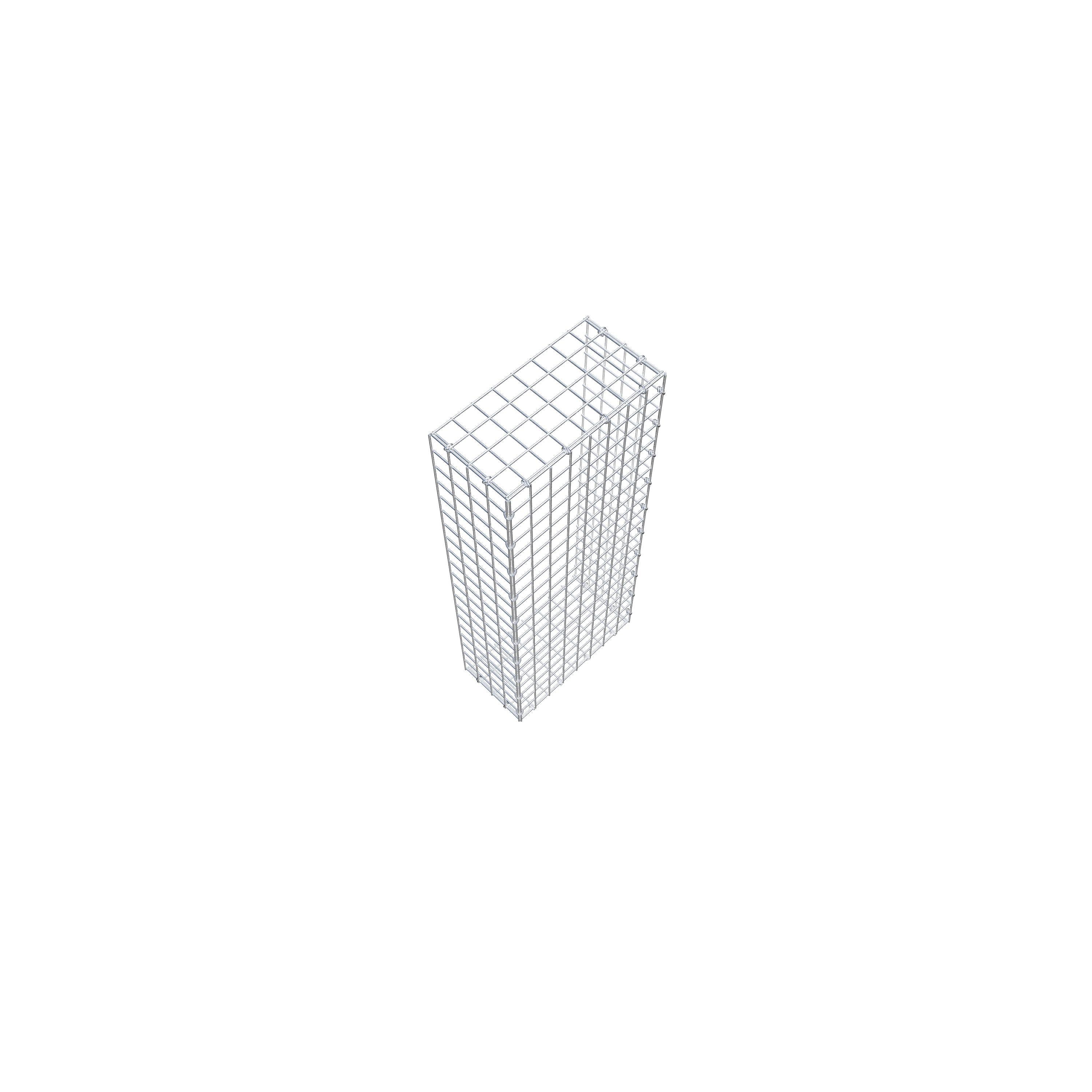 Type 2 oplegkorf 100 cm x 20 cm x 40 cm (L x H x D), maaswijdte 5 cm x 5 cm, C-ring