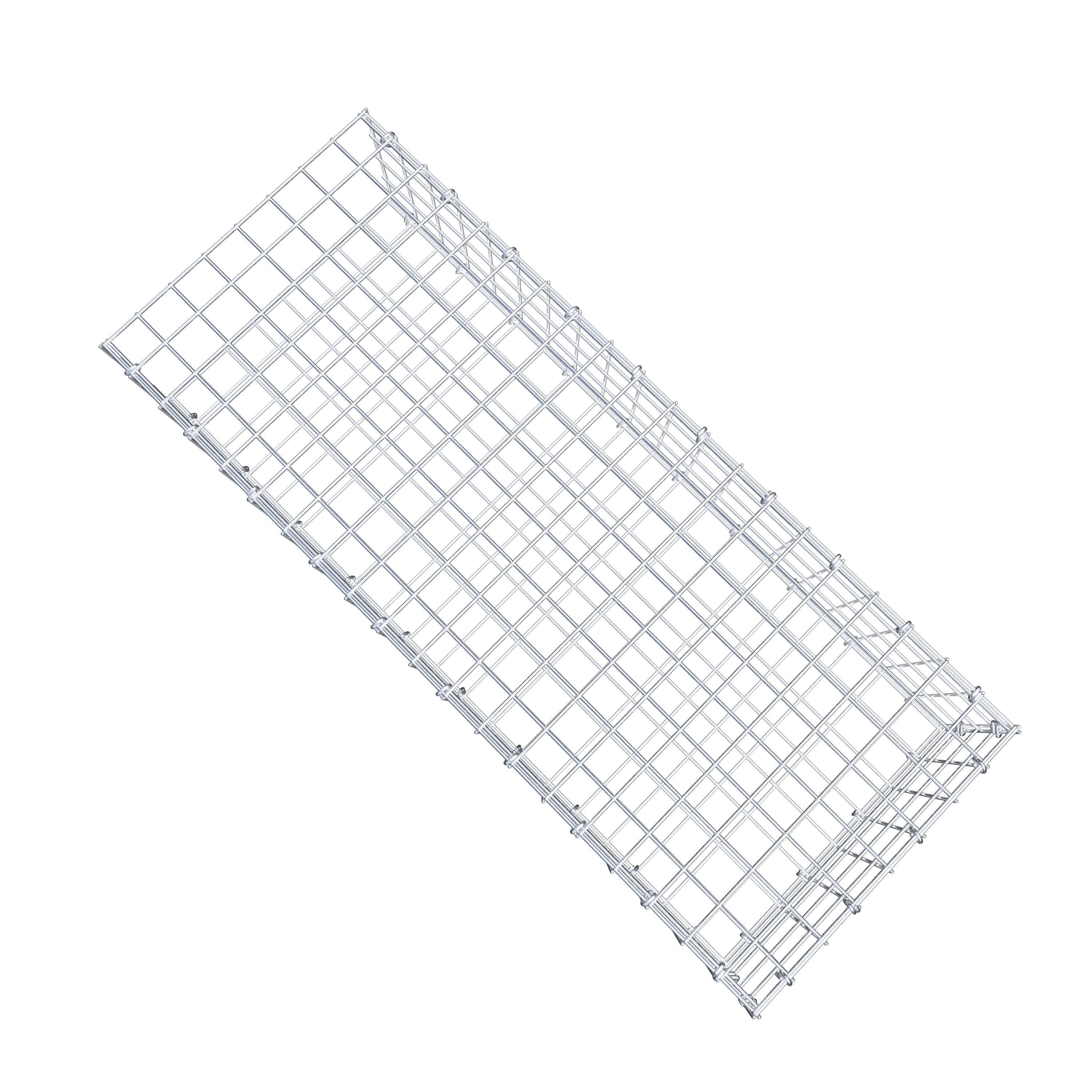 Type 2 oplegkorf 100 cm x 20 cm x 40 cm (L x H x D), maaswijdte 5 cm x 5 cm, C-ring