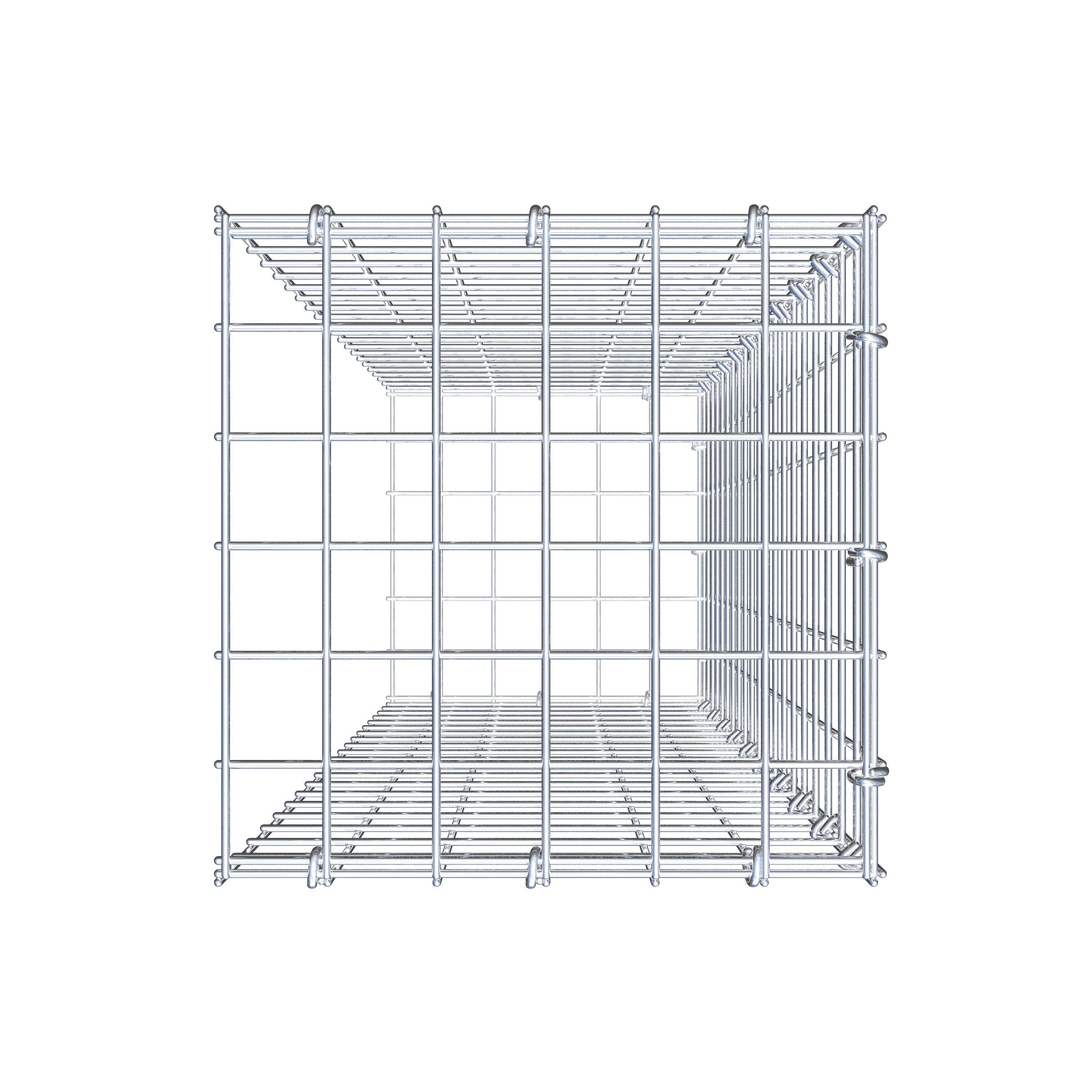 Anbaugabione Typ 2 100 cm x 30 cm x 30 cm (L x H x T), Maschenweite 5 cm x 5 cm, C-Ring