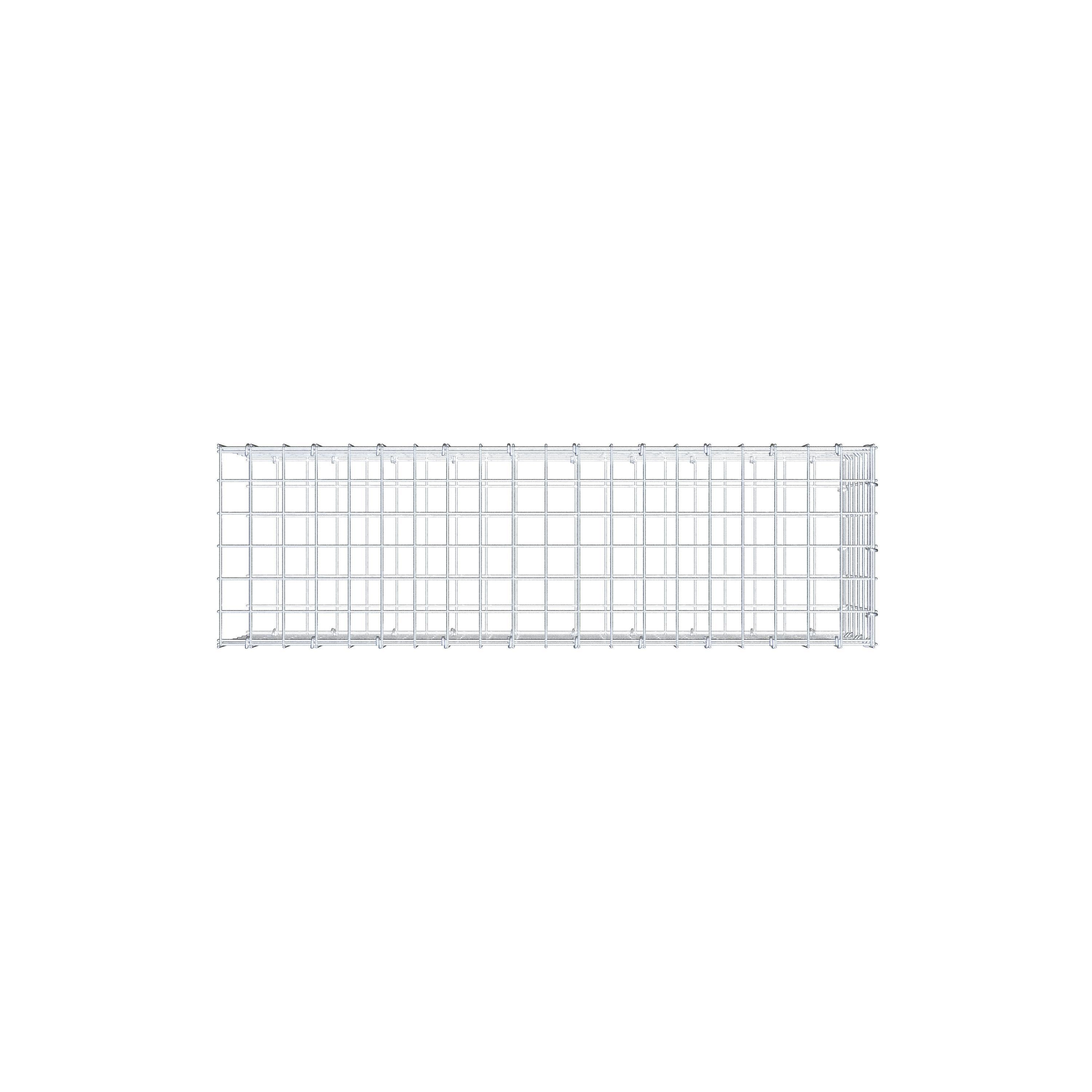 Anbaugabione Typ 2 100 cm x 30 cm x 30 cm (L x H x T), Maschenweite 5 cm x 5 cm, C-Ring