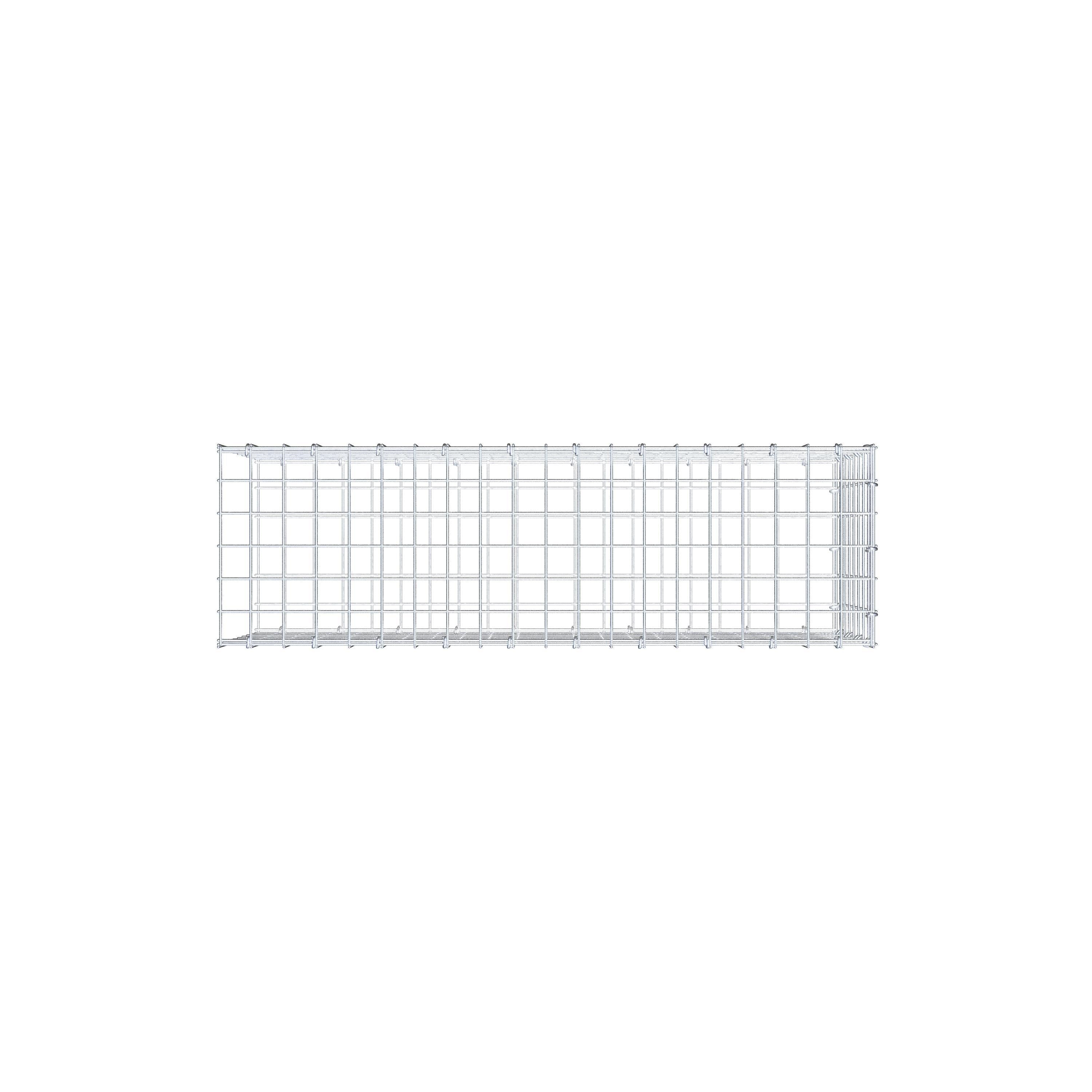 Fourche rapportée type 2 100 cm x 40 cm x 30 cm (L x H x P), mailles 5 cm x 5 cm, anneau C