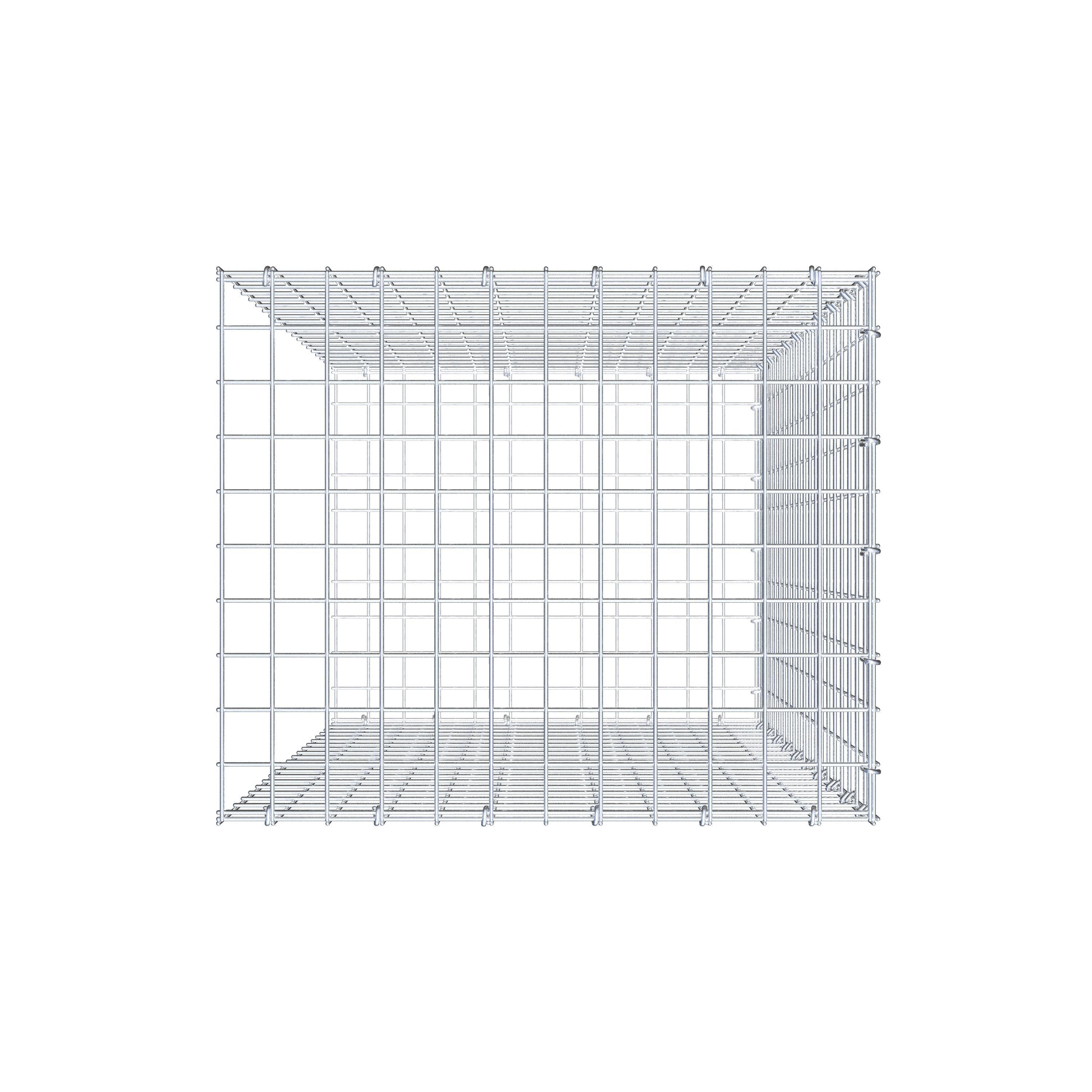 Gabião Tipo 2 100 cm x 60 cm x 50 cm (C x A x P), malhagem 5 cm x 5 cm, anel C