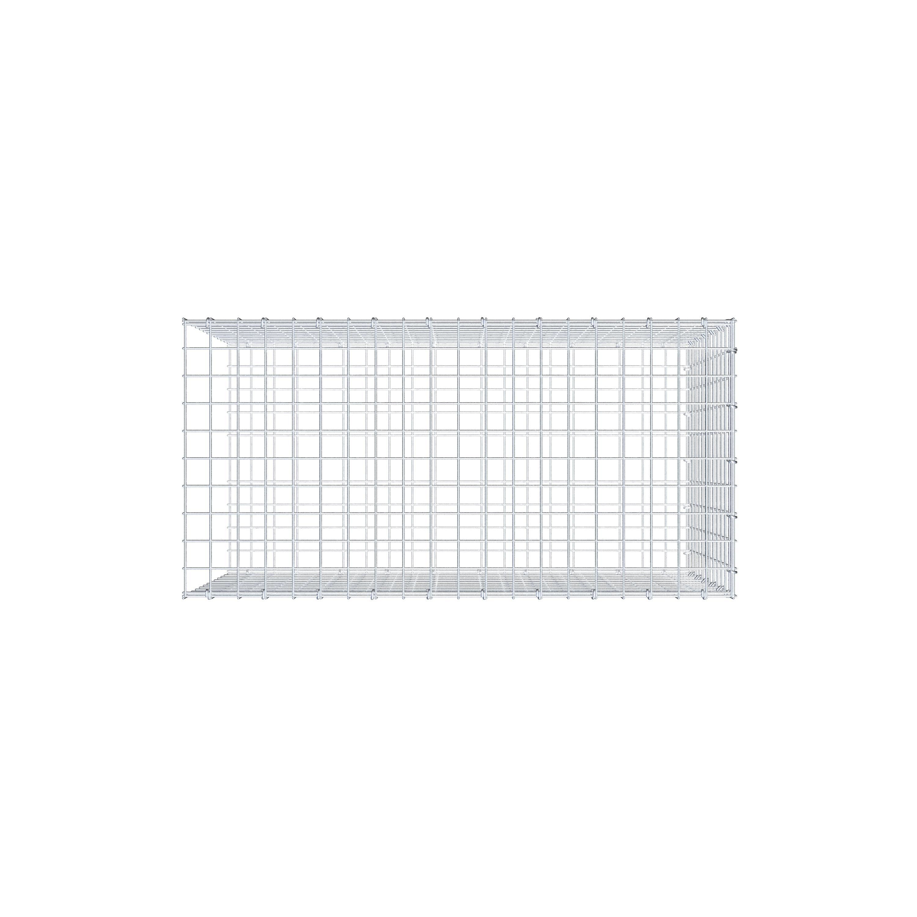 Gabião Tipo 2 100 cm x 60 cm x 50 cm (C x A x P), malhagem 5 cm x 5 cm, anel C
