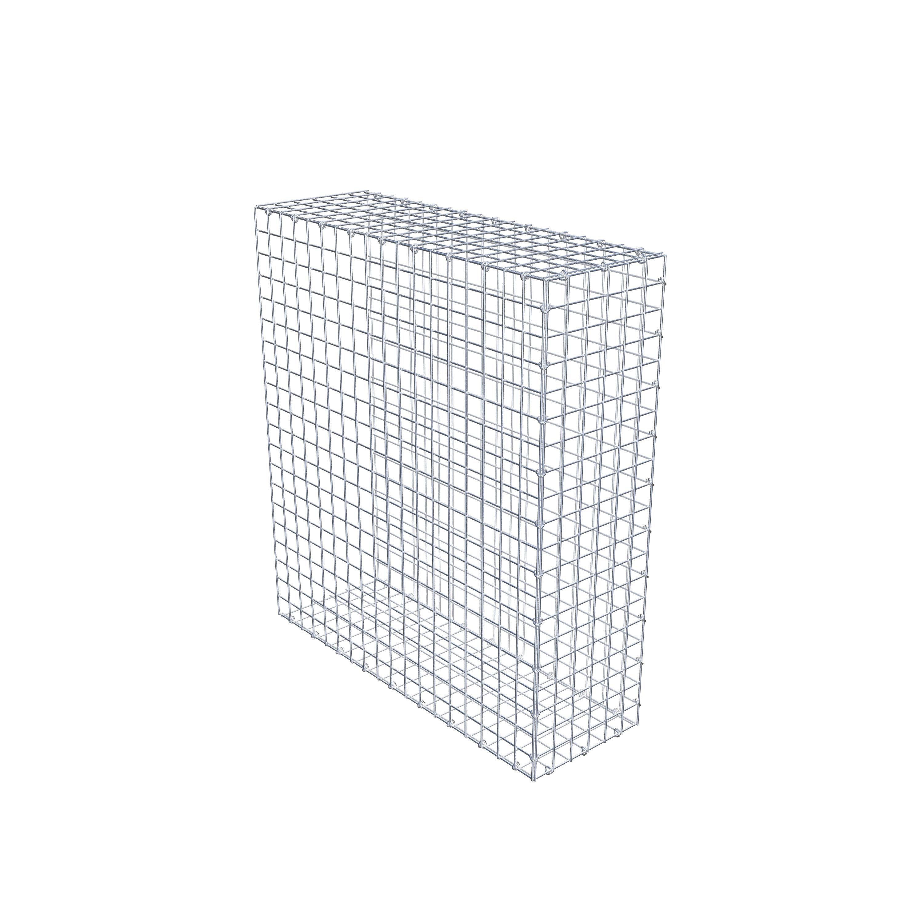 Gavión montado tipo 2 100 cm x 90 cm x 30 cm (largo x alto x profundidad), tamaño de malla 5 cm x 5 cm, anillo en C