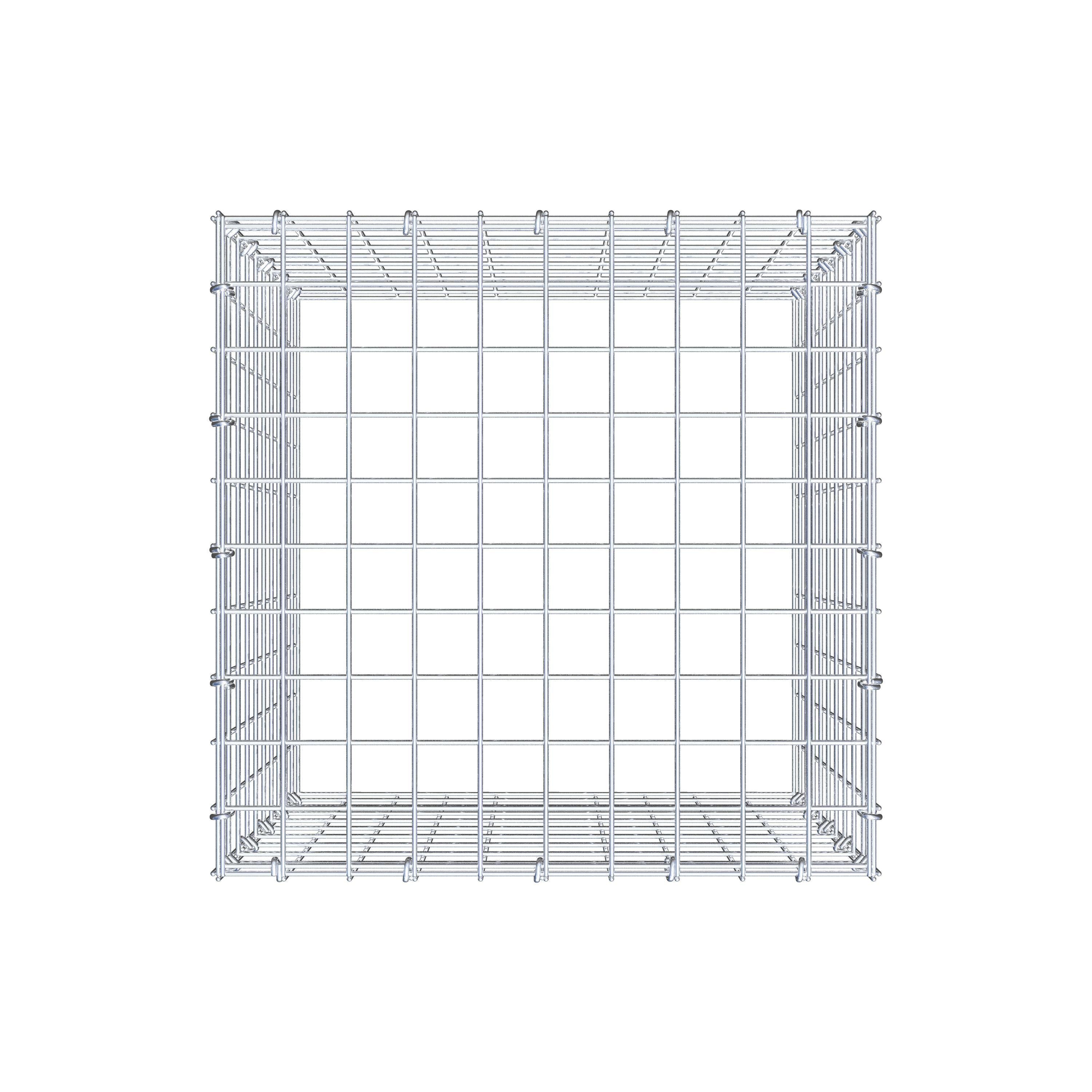 Monteret gabion type 3 50 cm x 50 cm x 50 cm (L x H x D), maskestørrelse 5 cm x 5 cm, C-ring