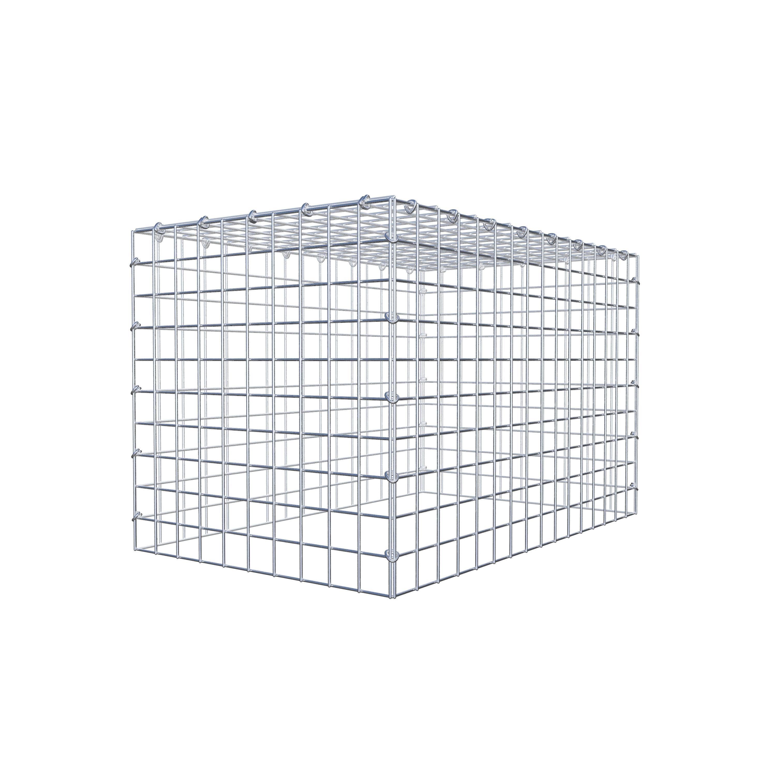 Monteret gabion type 3 80 cm x 50 cm x 50 cm (L x H x D), maskestørrelse 5 cm x 5 cm, C-ring