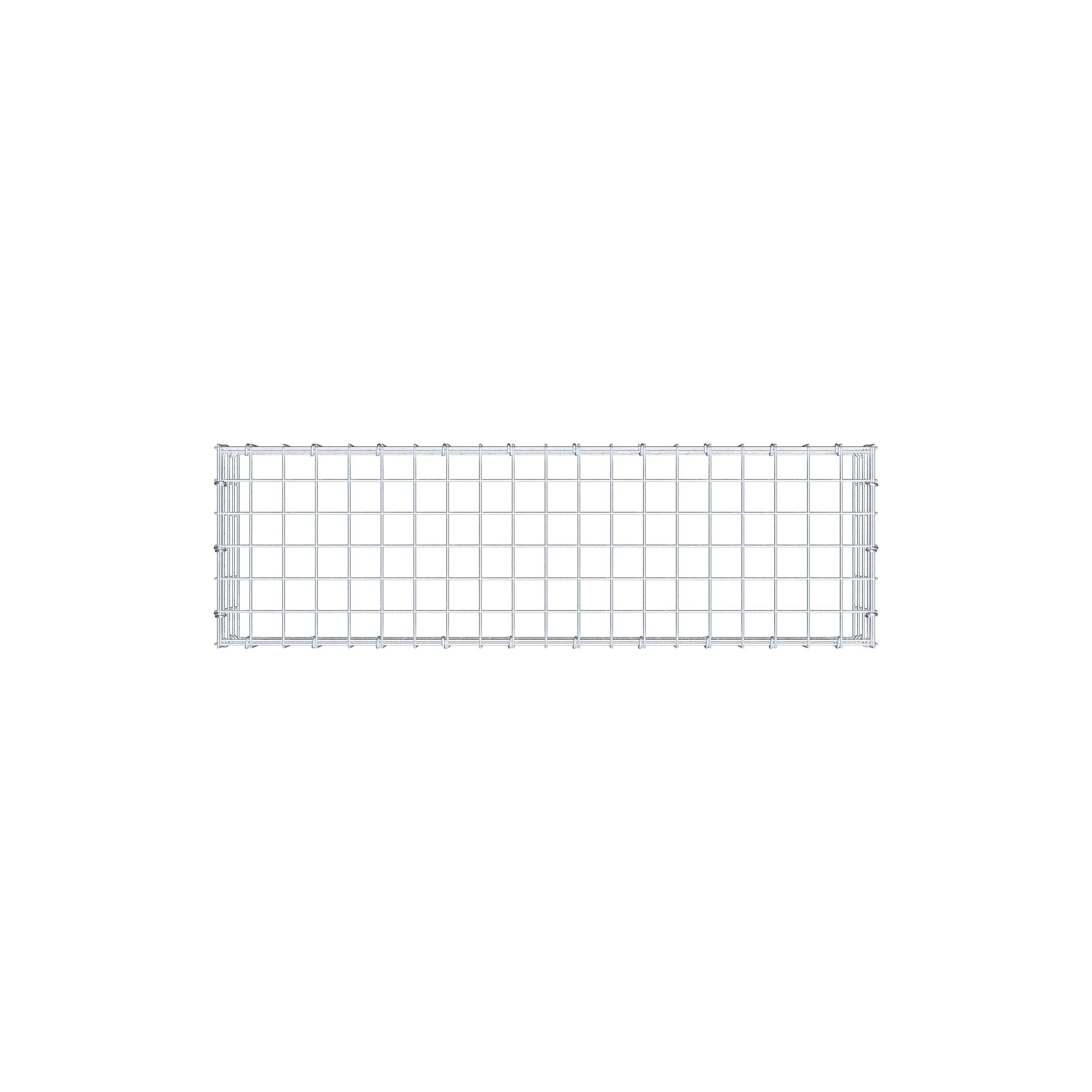 Typ 3 påbyggnadsgabion 100 cm x 20 cm x 30 cm (L x H x D), maskstorlek 5 cm x 5 cm, C-ring
