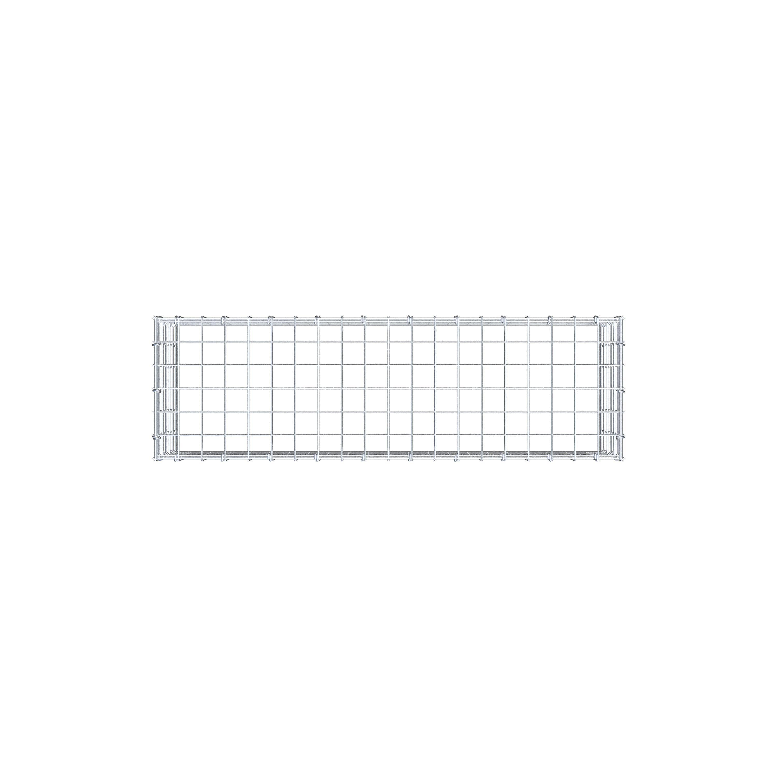 Mounted gabion type 3 100 cm x 30 cm x 30 cm (L x H x D), mesh size 5 cm x 5 cm, C-ring