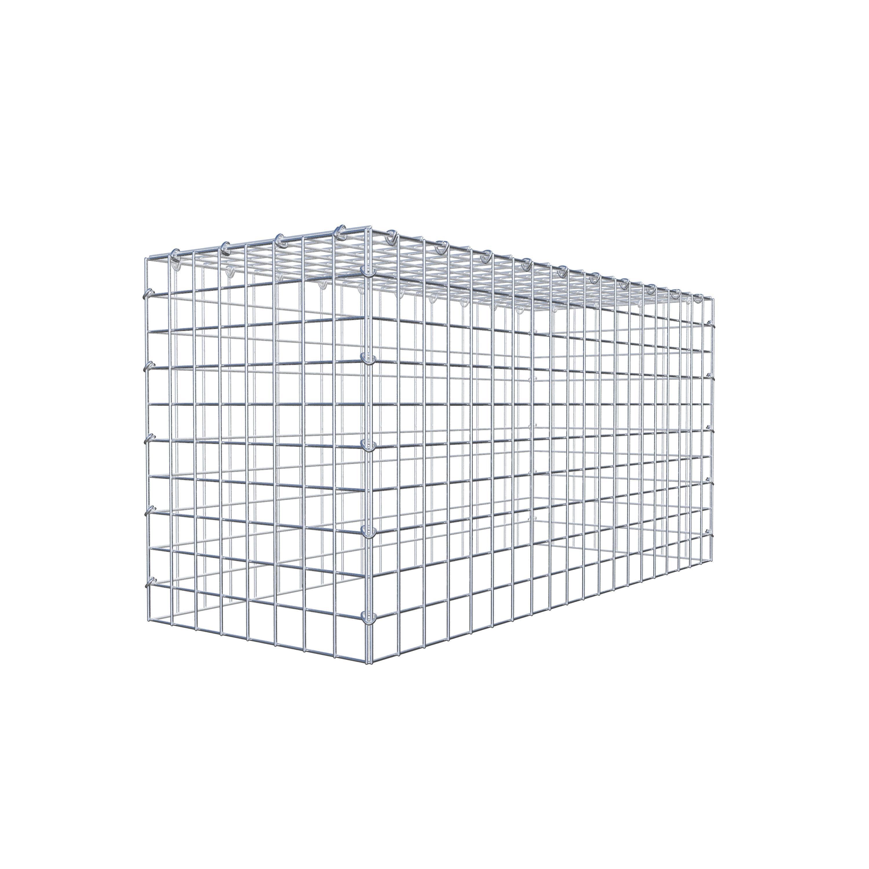 Typ 3 påbyggnadsgabion 100 cm x 50 cm x 40 cm (L x H x D), maskstorlek 5 cm x 5 cm, C-ring