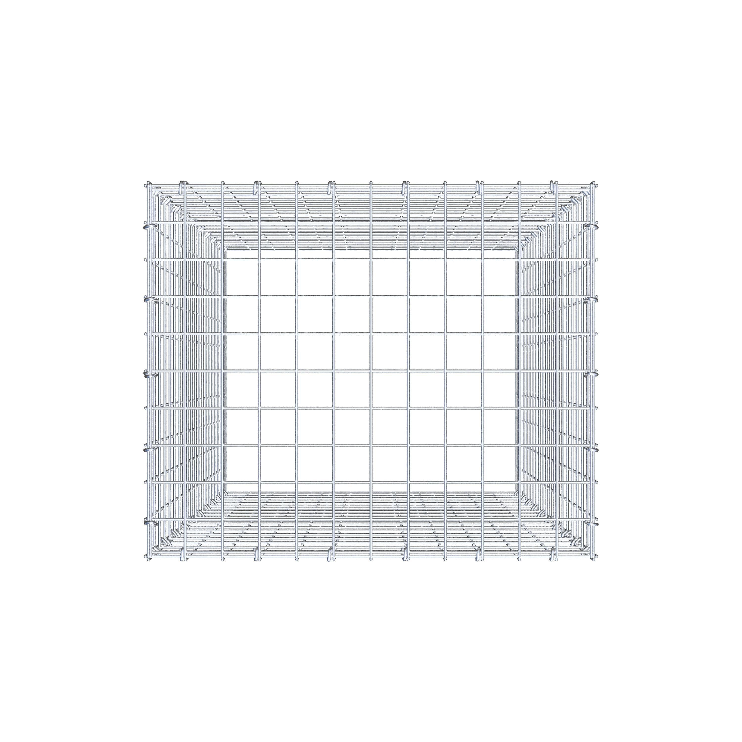 Monteret gabion type 3 100 cm x 60 cm x 50 cm (L x H x D), maskestørrelse 5 cm x 5 cm, C-ring