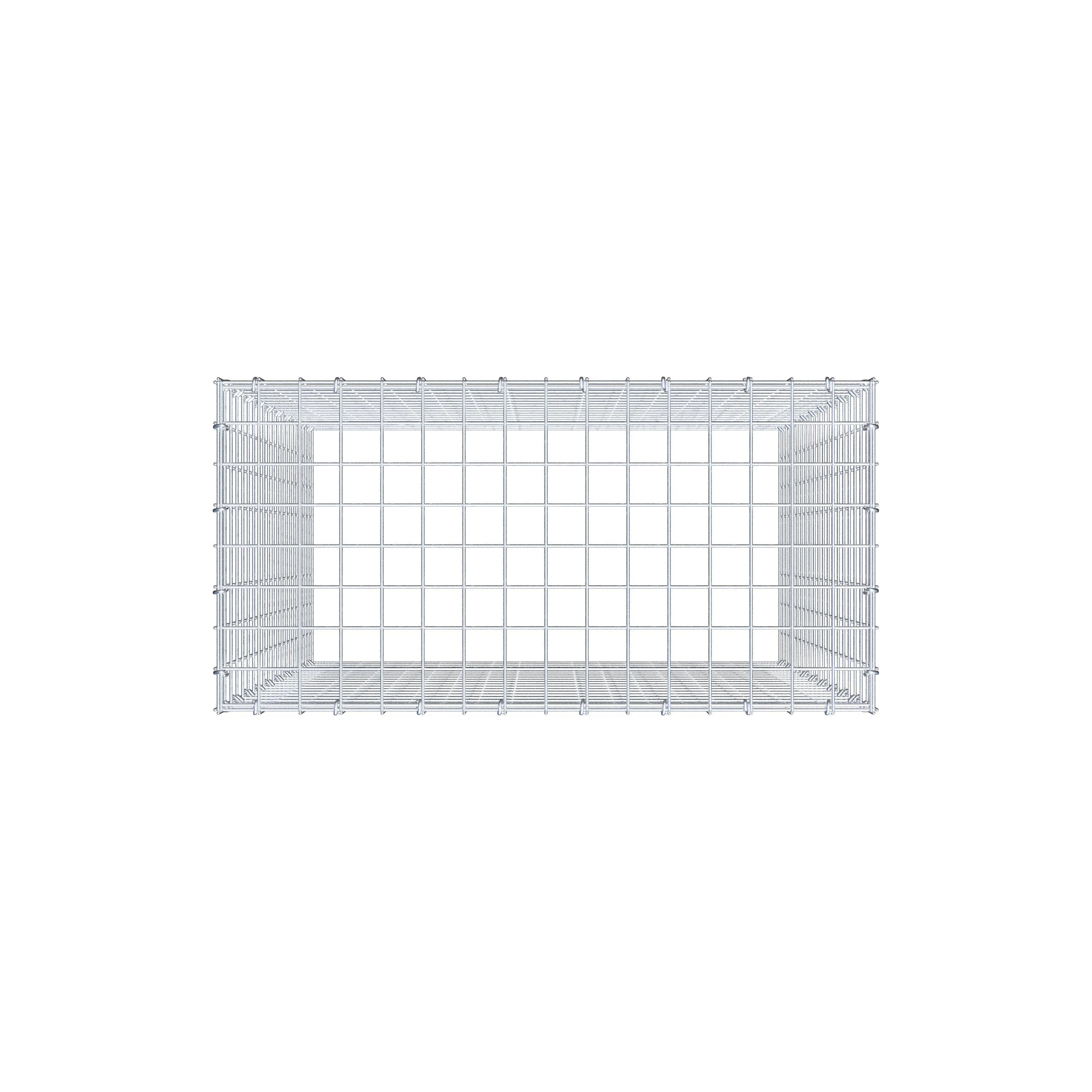 Type 3 oplegkorf 100 cm x 80 cm x 40 cm (L x H x D), maaswijdte 5 cm x 5 cm, C-ring