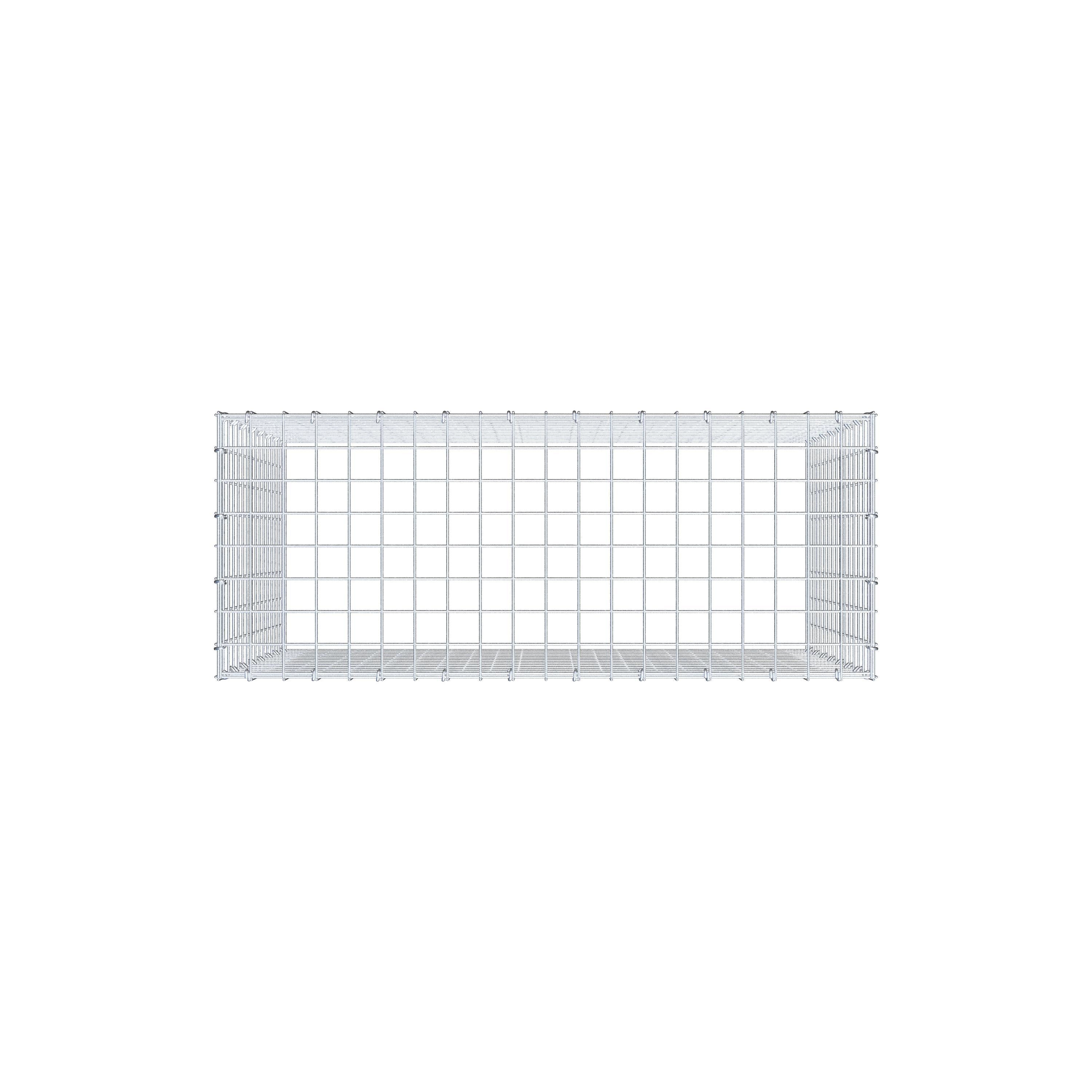 Type 3 oplegkorf 100 cm x 80 cm x 40 cm (L x H x D), maaswijdte 5 cm x 5 cm, C-ring