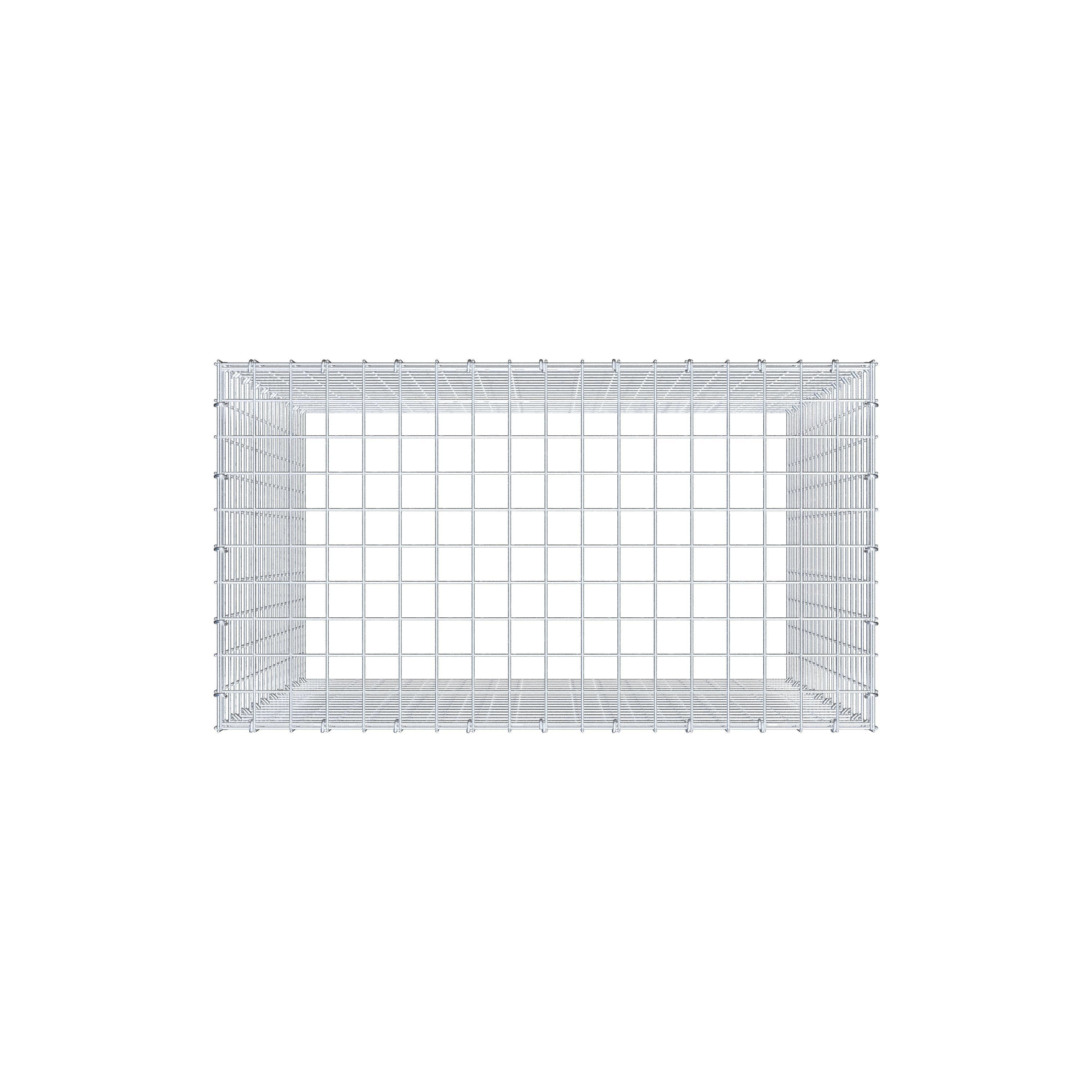 Mounted gabion type 3 100 cm x 90 cm x 50 cm (L x H x D), mesh size 5 cm x 5 cm, C-ring