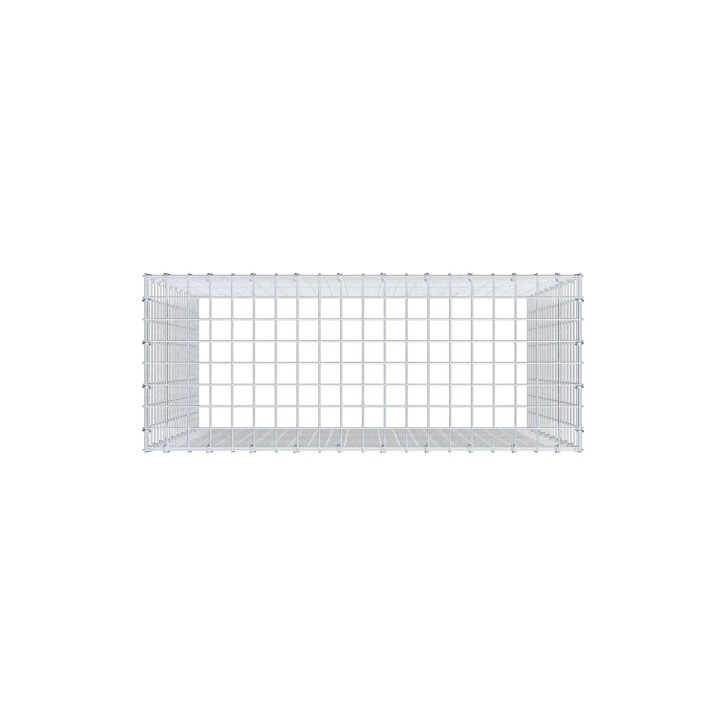Anbaugabione Typ 3 100 cm x 100 cm x 40 cm (L x H x T), Maschenweite 5 cm x 5 cm, C-Ring