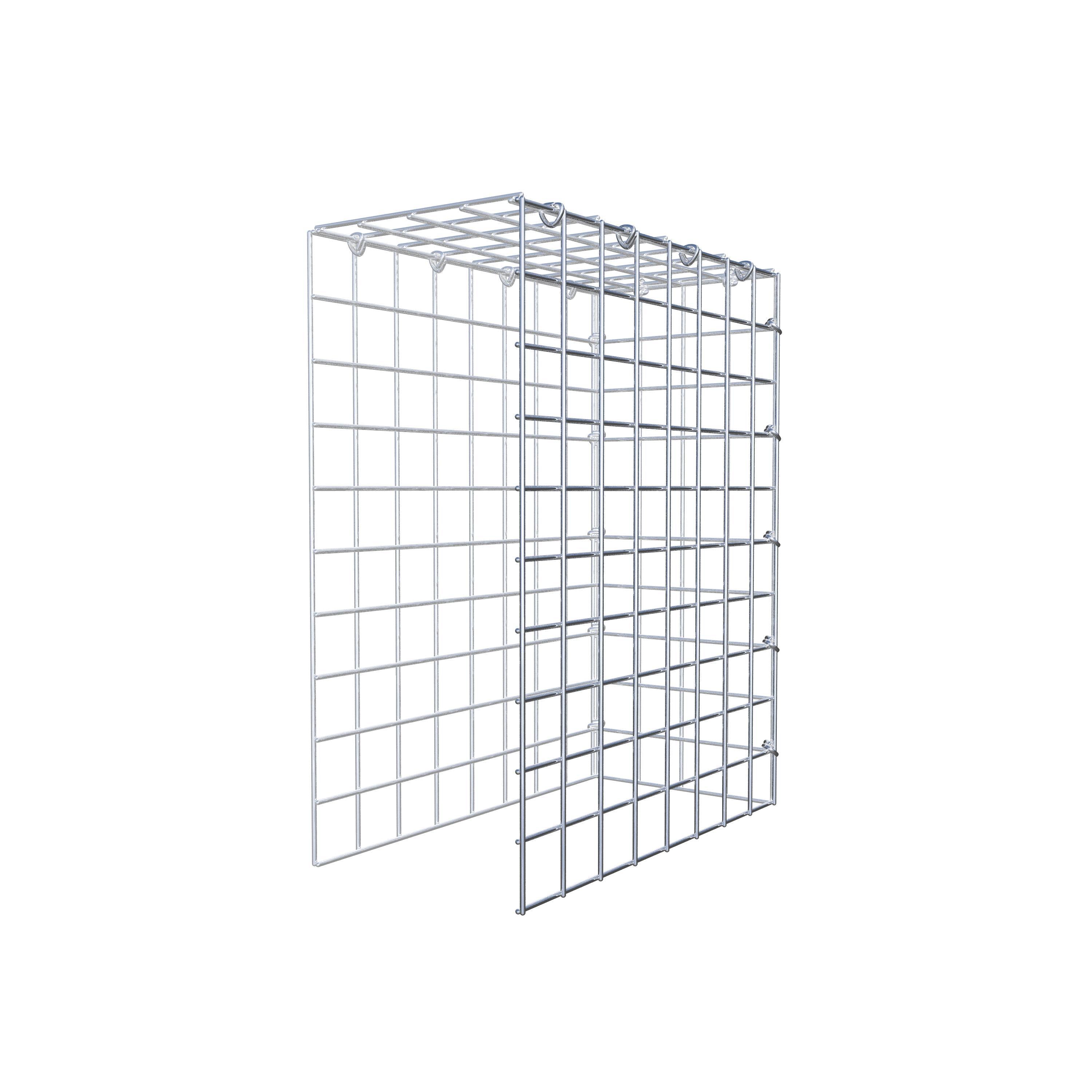 Monteret gabion type 4 50 cm x 40 cm x 20 cm (L x H x D), maskestørrelse 5 cm x 5 cm, C-ring