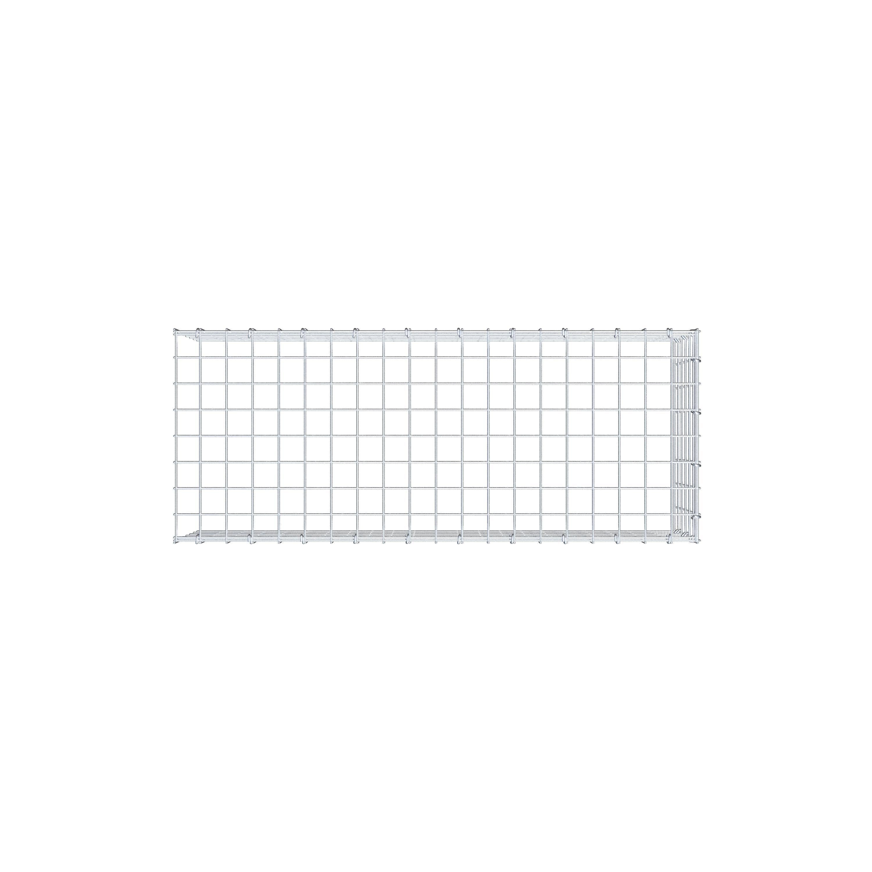 Anbaugabione Typ 4 100 cm x 30 cm x 40 cm (L x H x T), Maschenweite 5 cm x 5 cm, C-Ring