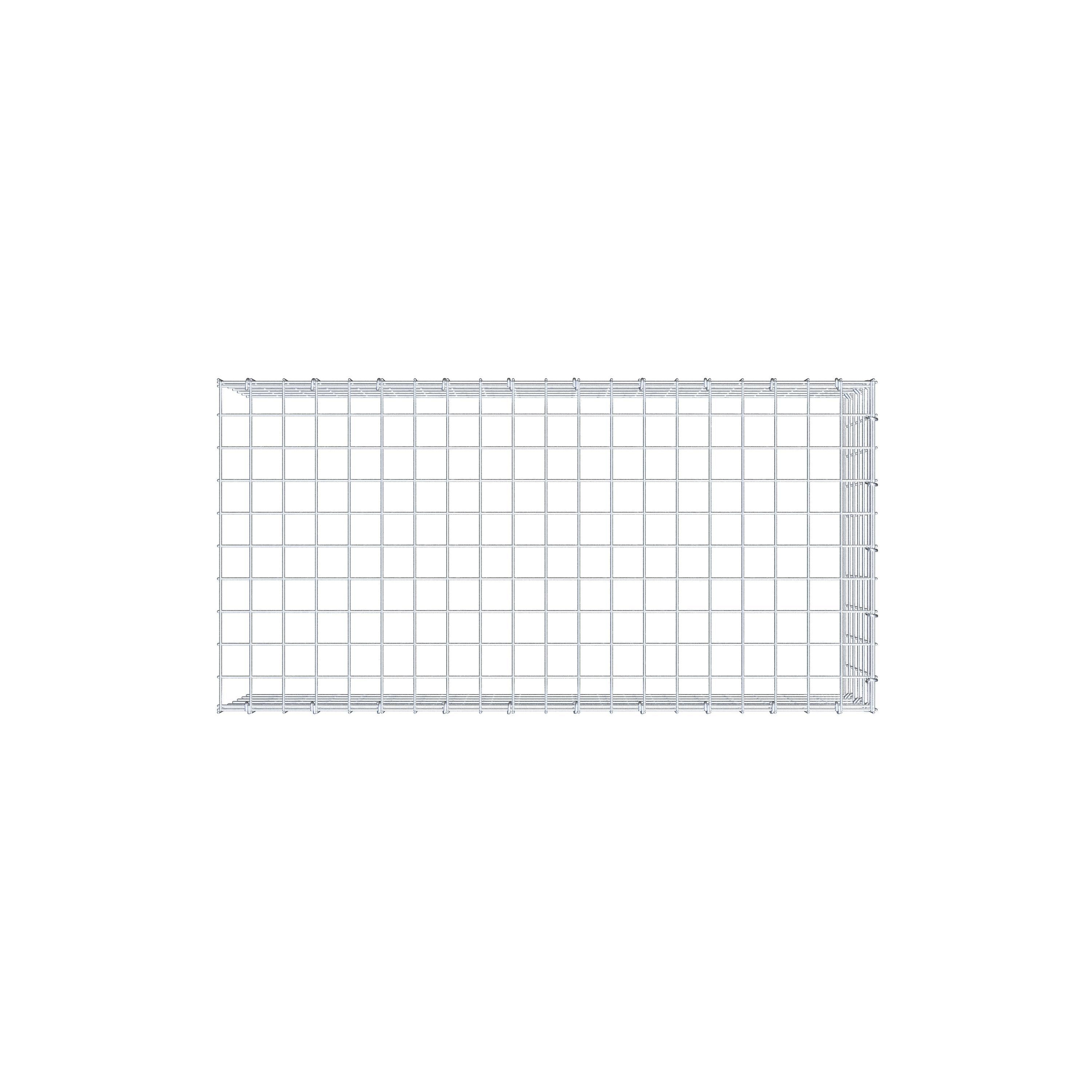 Gabbione aggiuntivo di tipo 4 100 cm x 30 cm x 50 cm (L x A x P), maglia 5 cm x 5 cm, anello a C