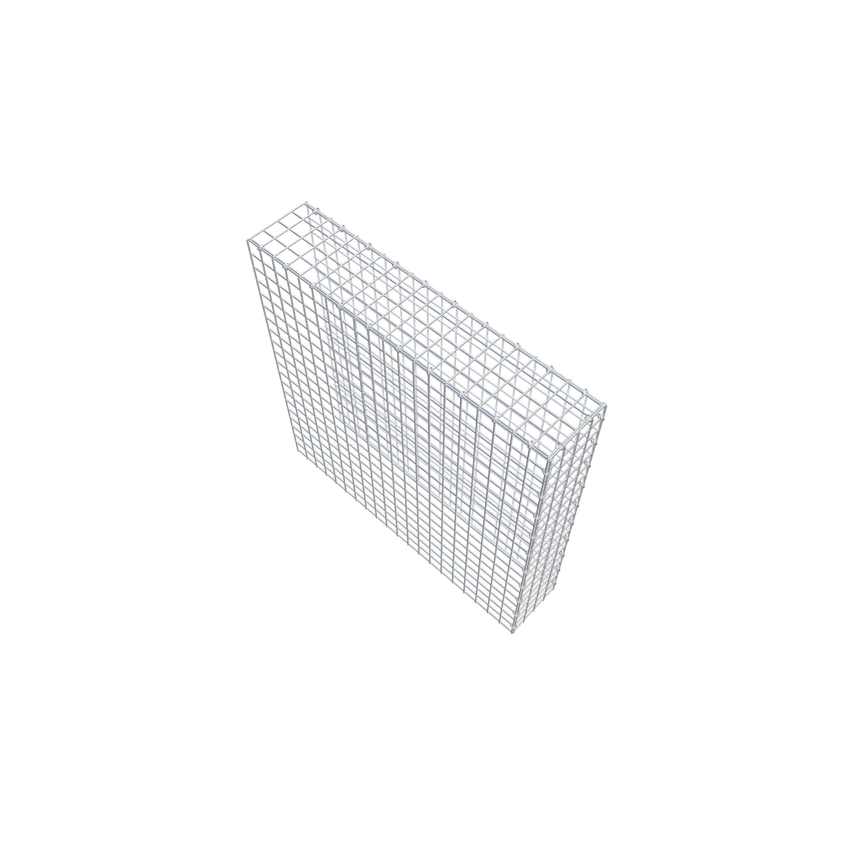 Gavión adicional tipo 4 100 cm x 100 cm x 20 cm (L x A x P), malla 5 cm x 5 cm, anillo en C