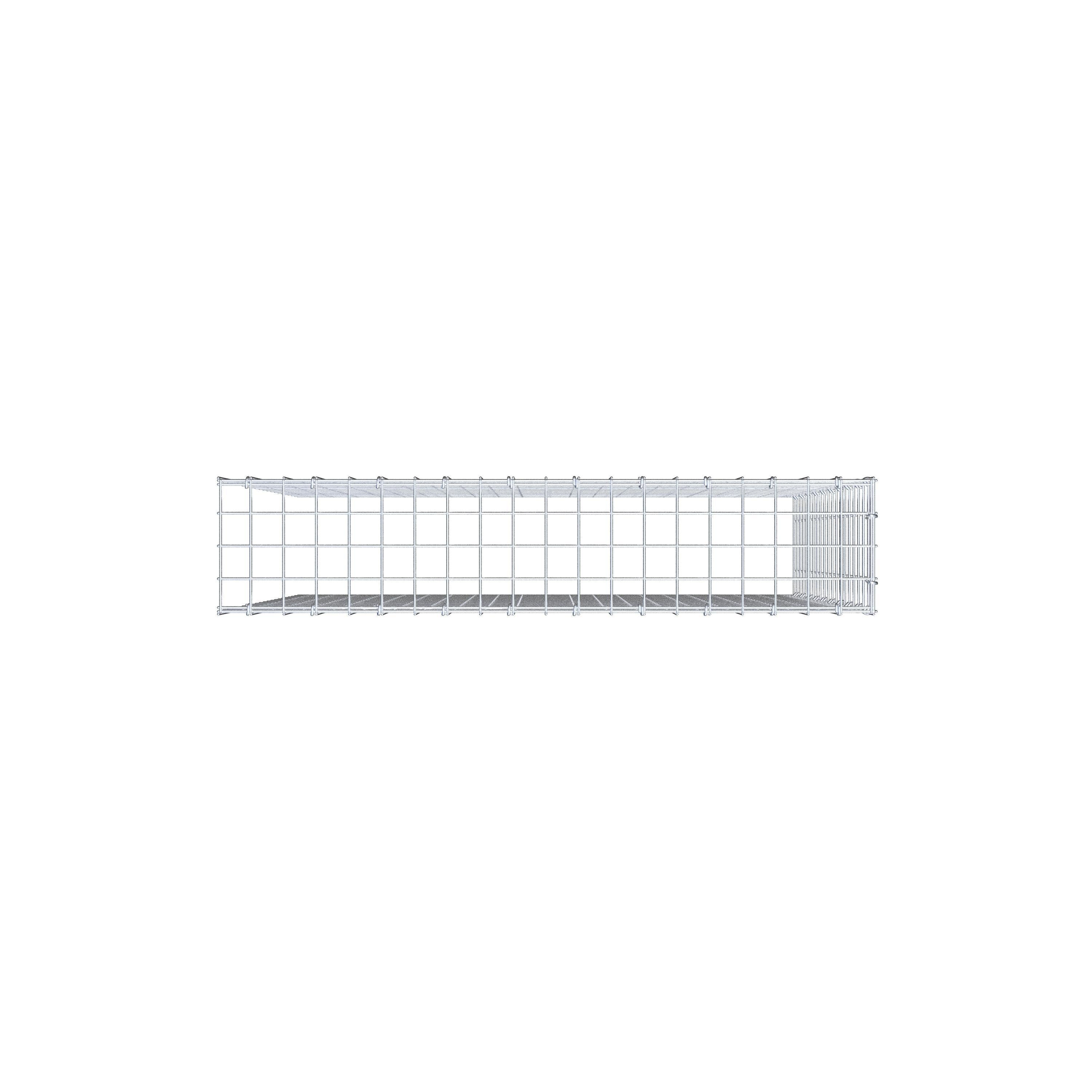 Gavión adicional tipo 4 100 cm x 100 cm x 20 cm (L x A x P), malla 5 cm x 5 cm, anillo en C