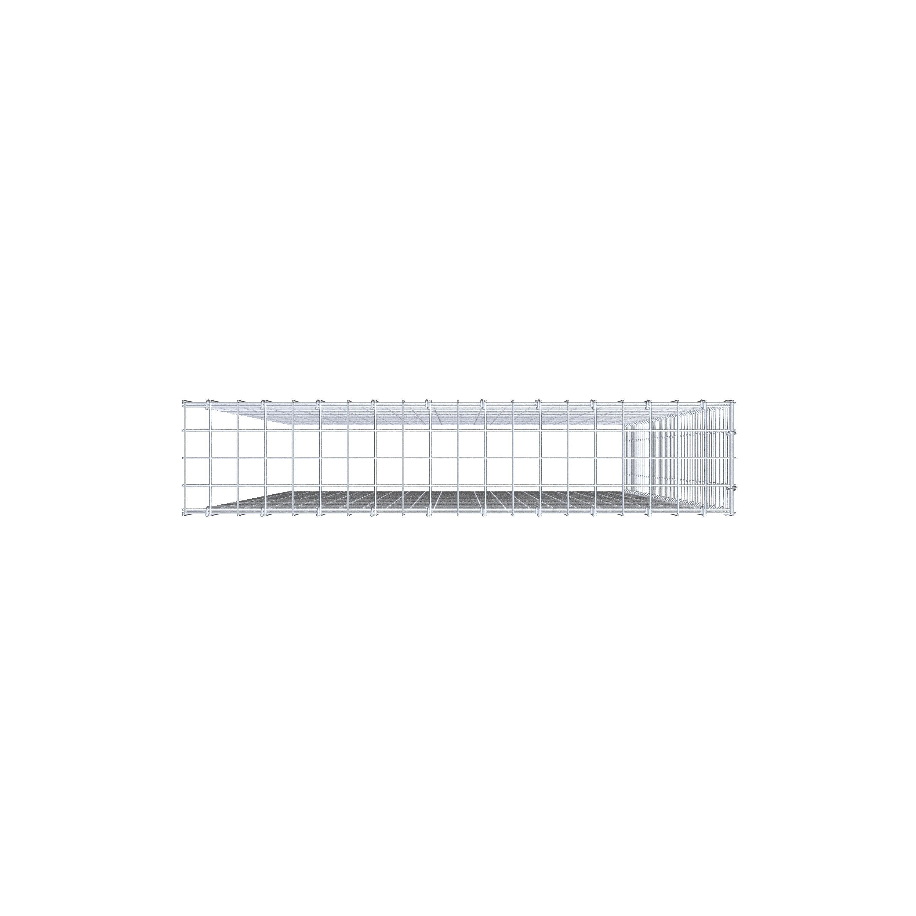 Gavión adicional tipo 4 200 cm x 100 cm x 20 cm (L x A x P), malla 5 cm x 5 cm, anillo en C