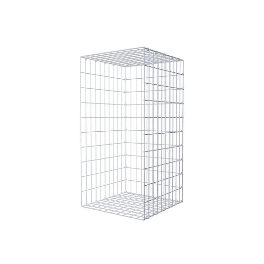 Monteret gabion type 2 100 cm x 50 cm x 50 cm, maskestørrelse 5 cm x 10 cm, C-ring