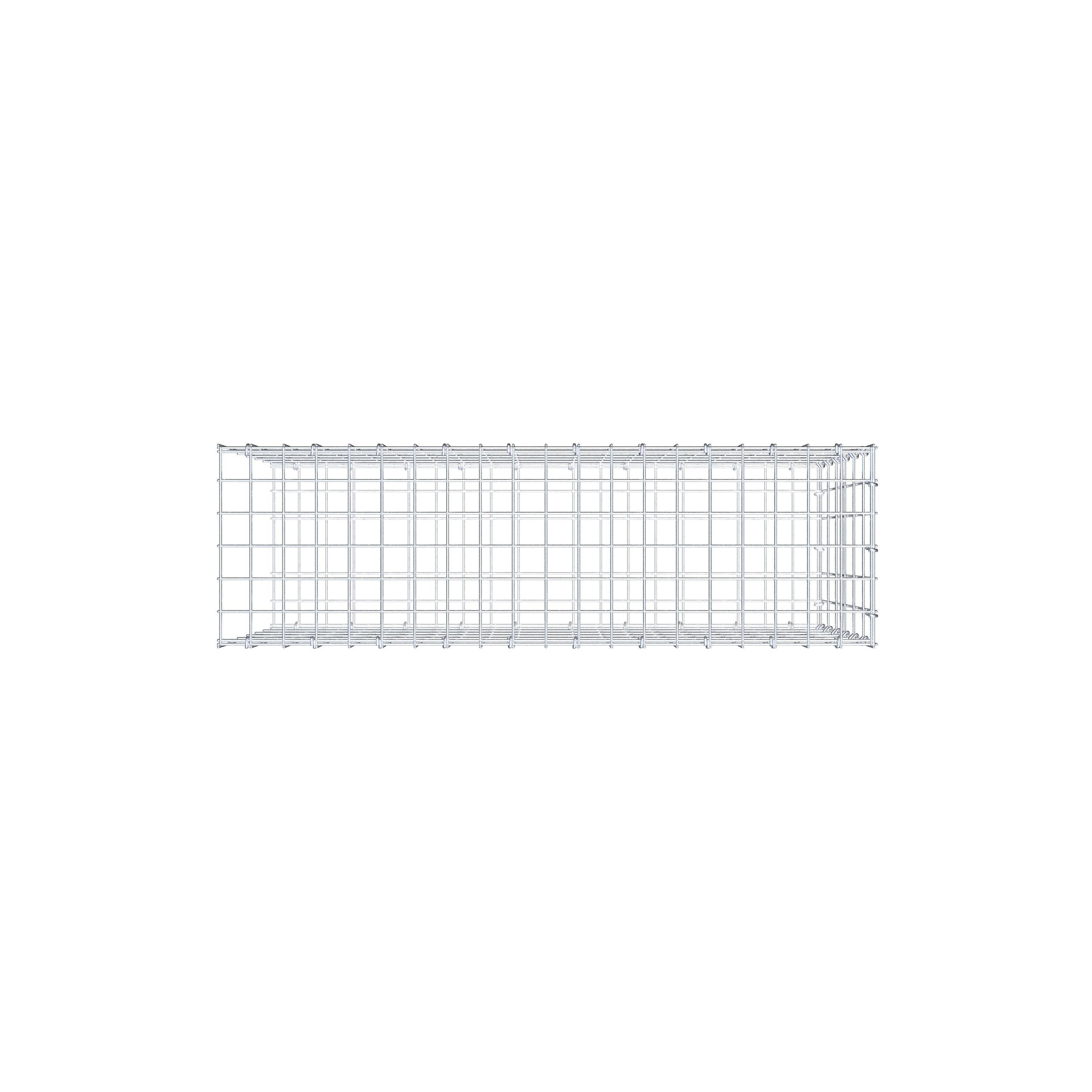 Fourche rapportée type 2 100 cm x 60 cm x 30 cm, mailles 5 cm x 10 cm, anneau en C