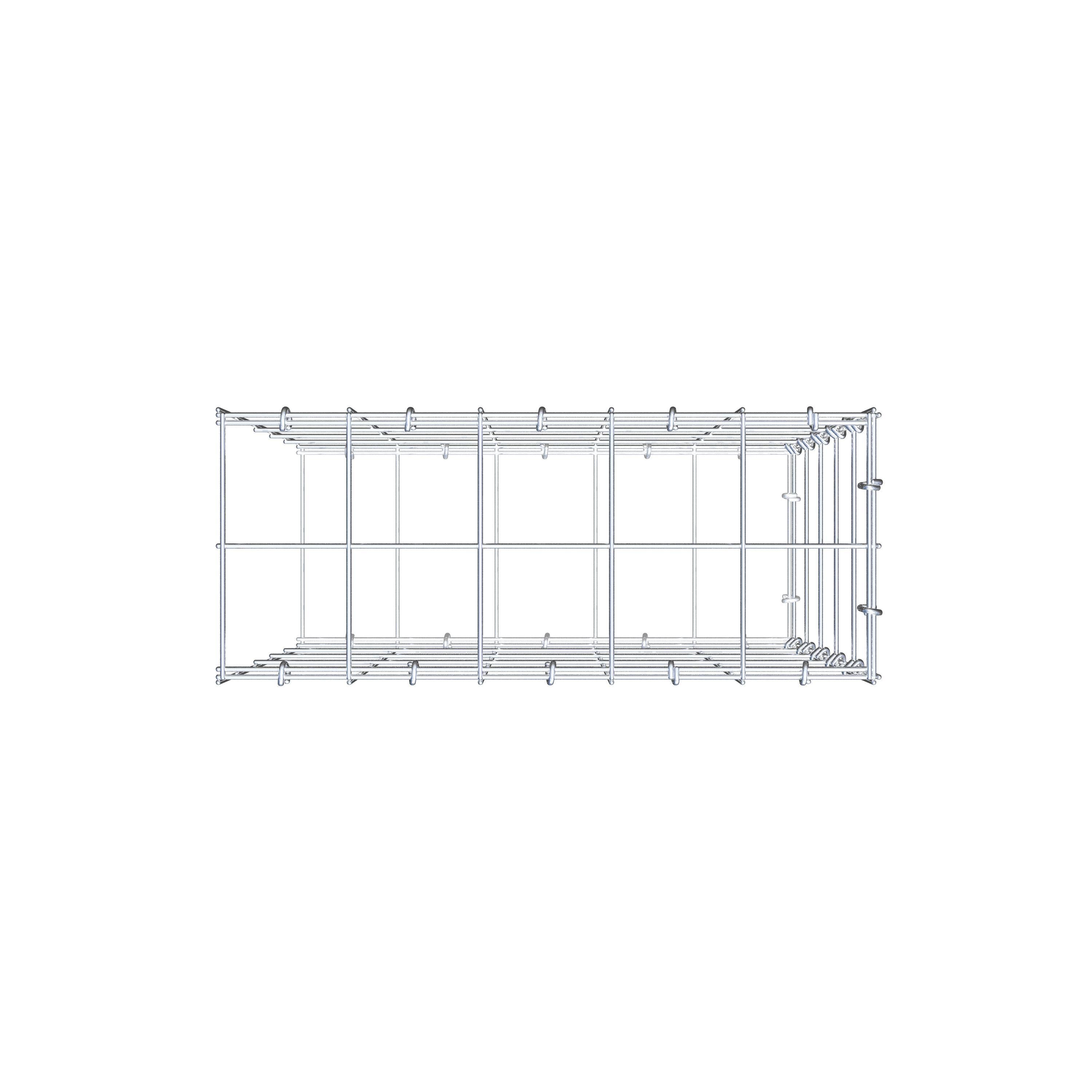Gabião Tipo 2 50 cm x 50 cm x 20 cm (C x A x P), malhagem 10 cm x 10 cm, anel C