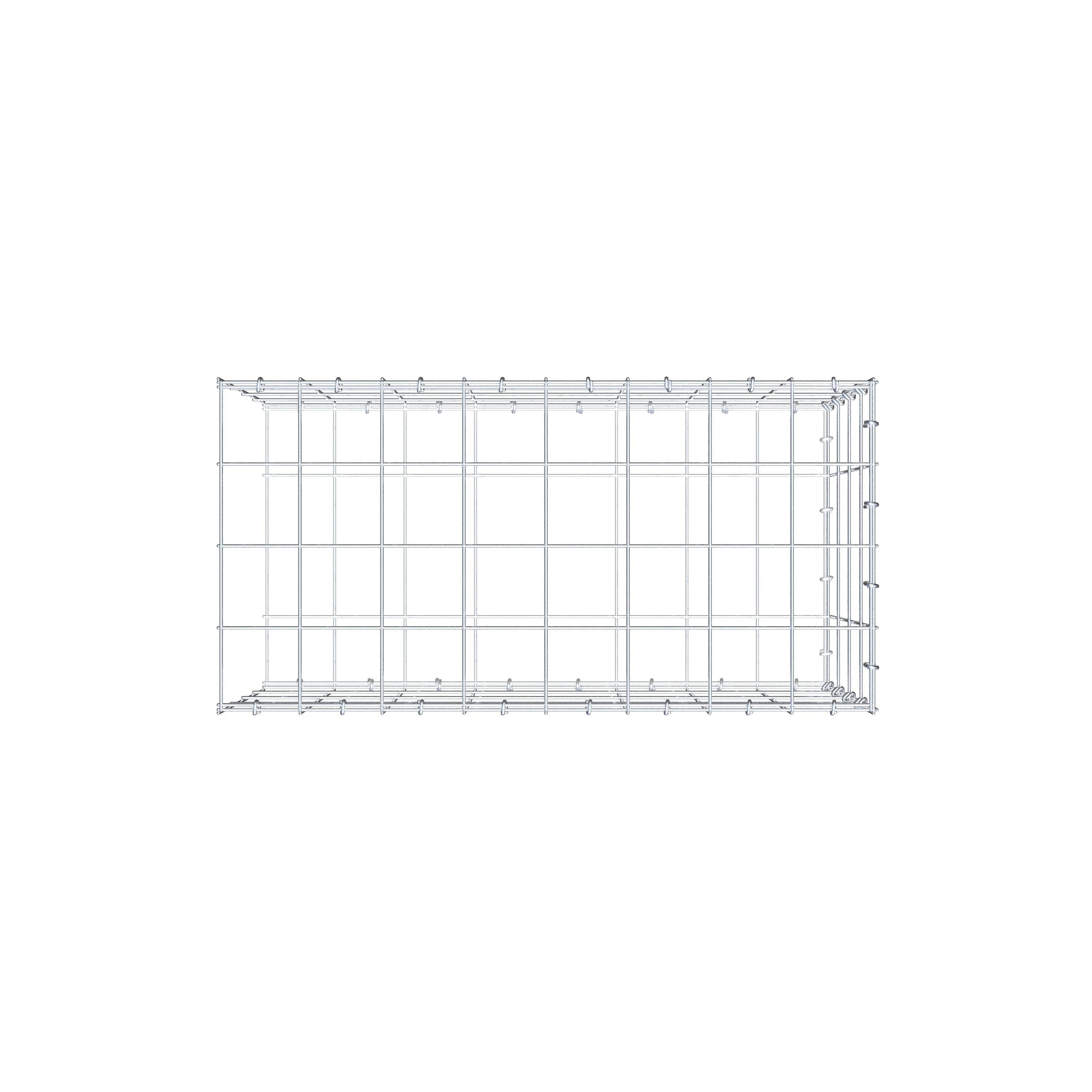 Gabião Tipo 2 80 cm x 40 cm x 40 cm (C x A x P), malhagem 10 cm x 10 cm, anel C