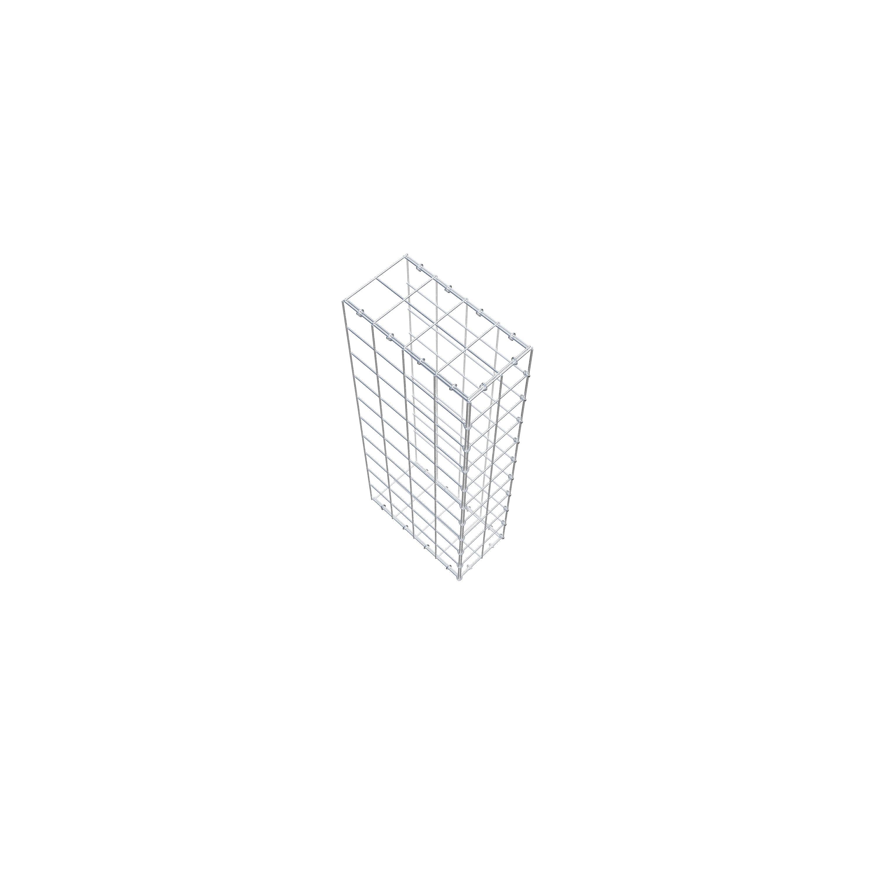 Fourche rapportée type 2 100 cm x 40 cm x 20 cm (L x H x P), mailles 10 cm x 10 cm, anneau C