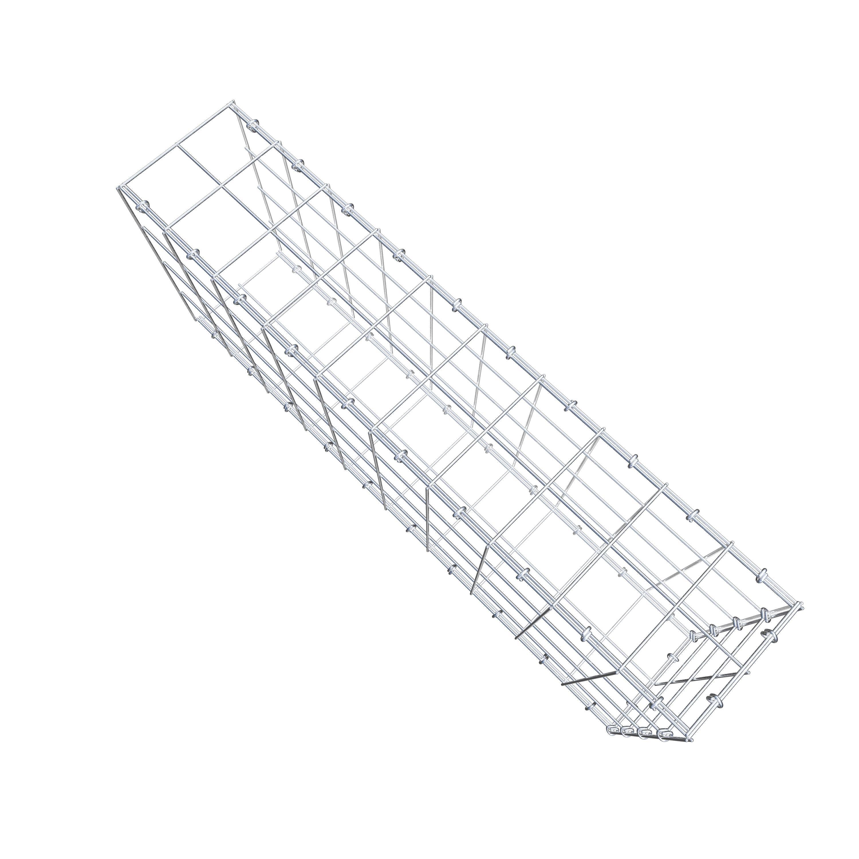 Fourche rapportée type 2 100 cm x 40 cm x 20 cm (L x H x P), mailles 10 cm x 10 cm, anneau C