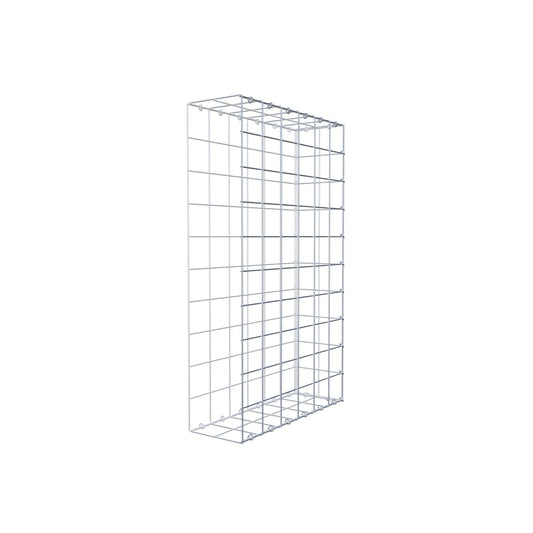 Monteret gabion type 2 100 cm x 60 cm x 20 cm (L x H x D), maskestørrelse 10 cm x 10 cm, C-ring