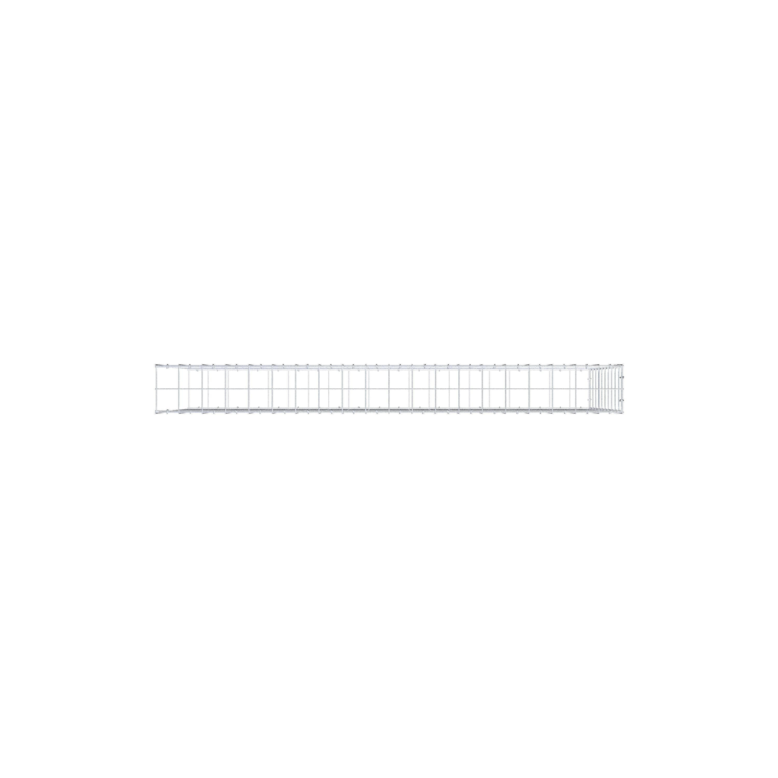 Type 2 oplegkorf 200 cm x 100 cm x 20 cm (L x H x D), maaswijdte 10 cm x 10 cm, C-ring