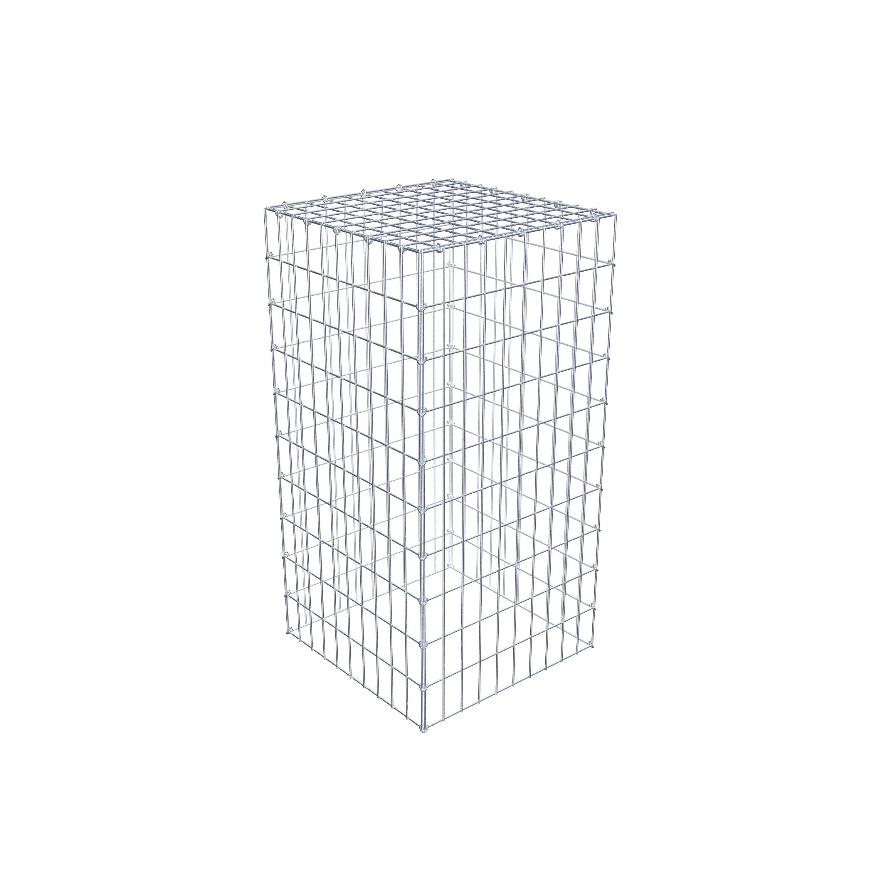 Gabião Tipo 3 100 cm x 50 cm x 50 cm (C x A x P), malhagem 5 cm x 10 cm, anel C