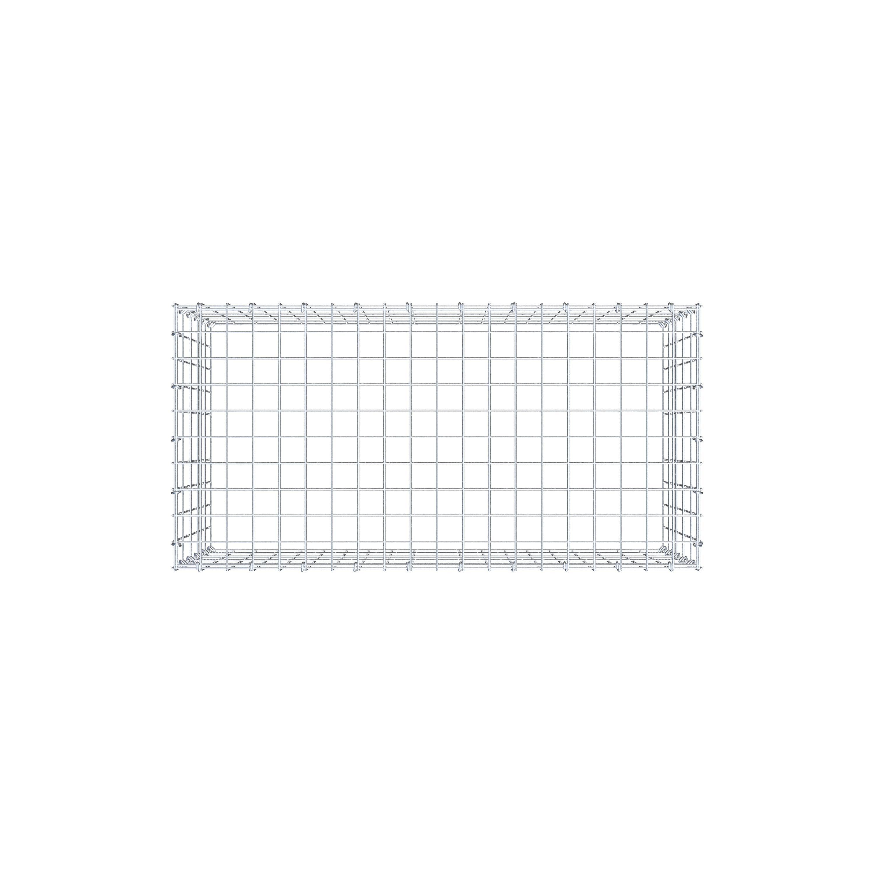 Gabião Tipo 3 100 cm x 50 cm x 50 cm (C x A x P), malhagem 5 cm x 10 cm, anel C