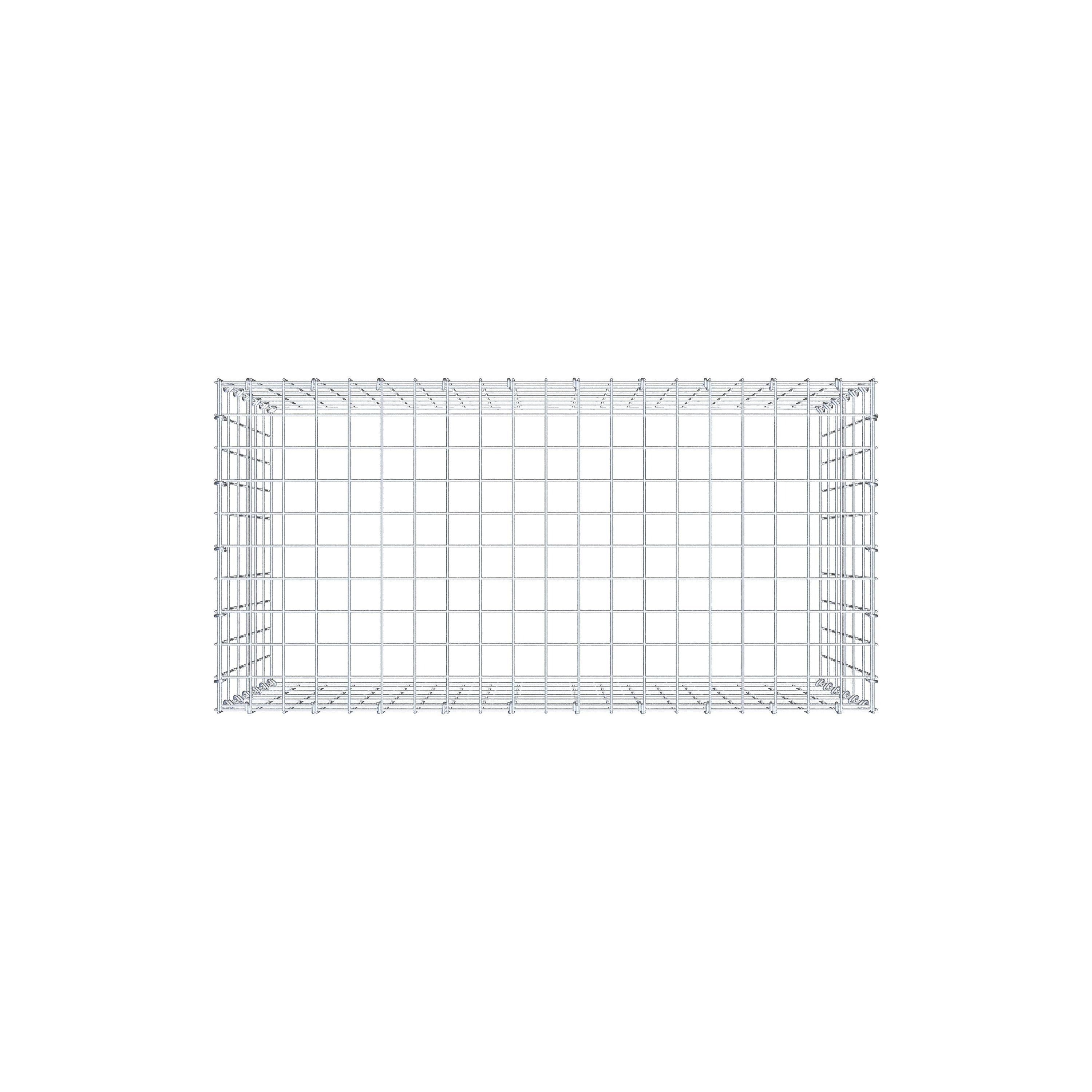 Anbaugabione Typ 3 100 cm x 60 cm x 50 cm (L x H x T), Maschenweite 5 cm x 10 cm, C-Ring
