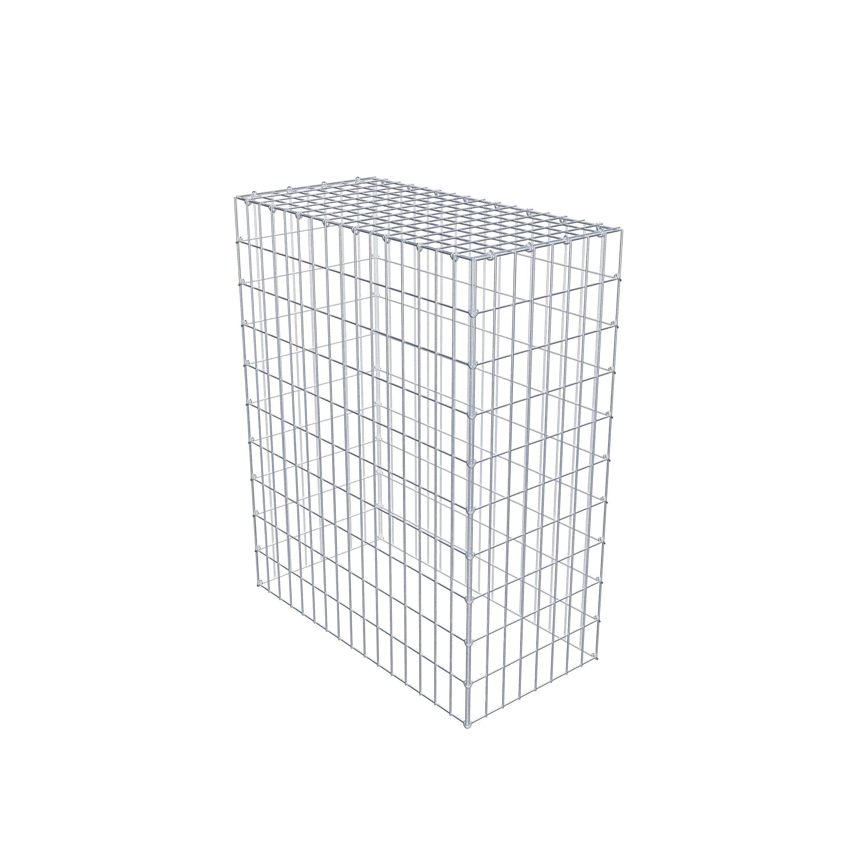 Typ 3 påbyggnadsgabion 100 cm x 80 cm x 40 cm (L x H x D), maskstorlek 5 cm x 10 cm, C-ring