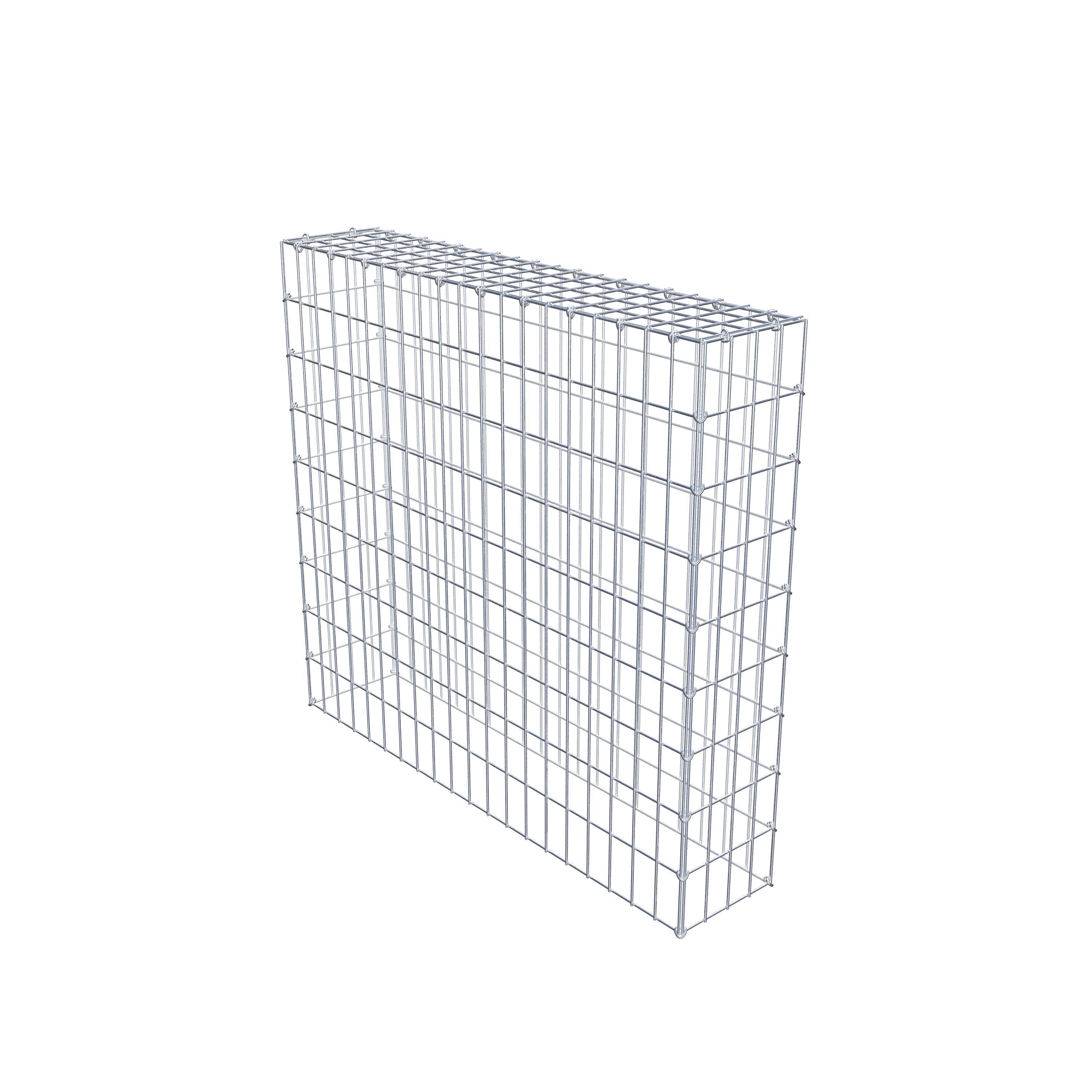 Gavión complementario de tipo 3 100 cm x 90 cm x 20 cm (largo x alto x fondo), malla 5 cm x 10 cm, anillo en C