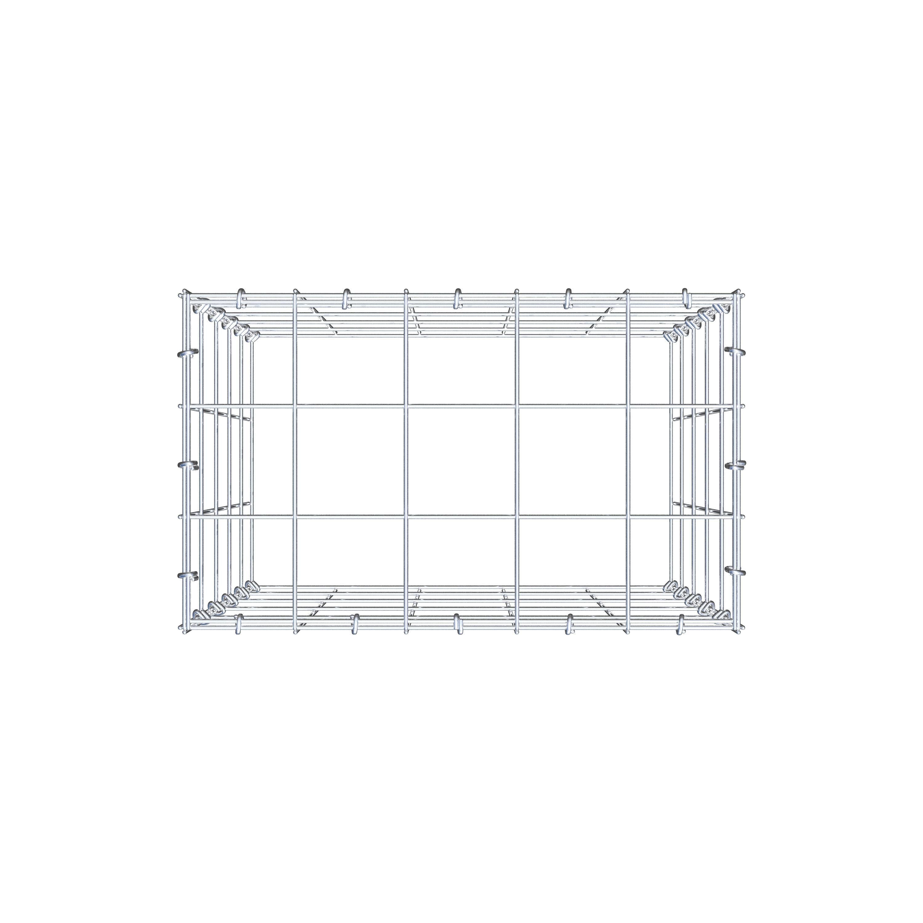 Add-on pool type 3 50 cm x 50 cm x 30 cm (L x H x D), maaswijdte 10 cm x 10 cm, C-ring