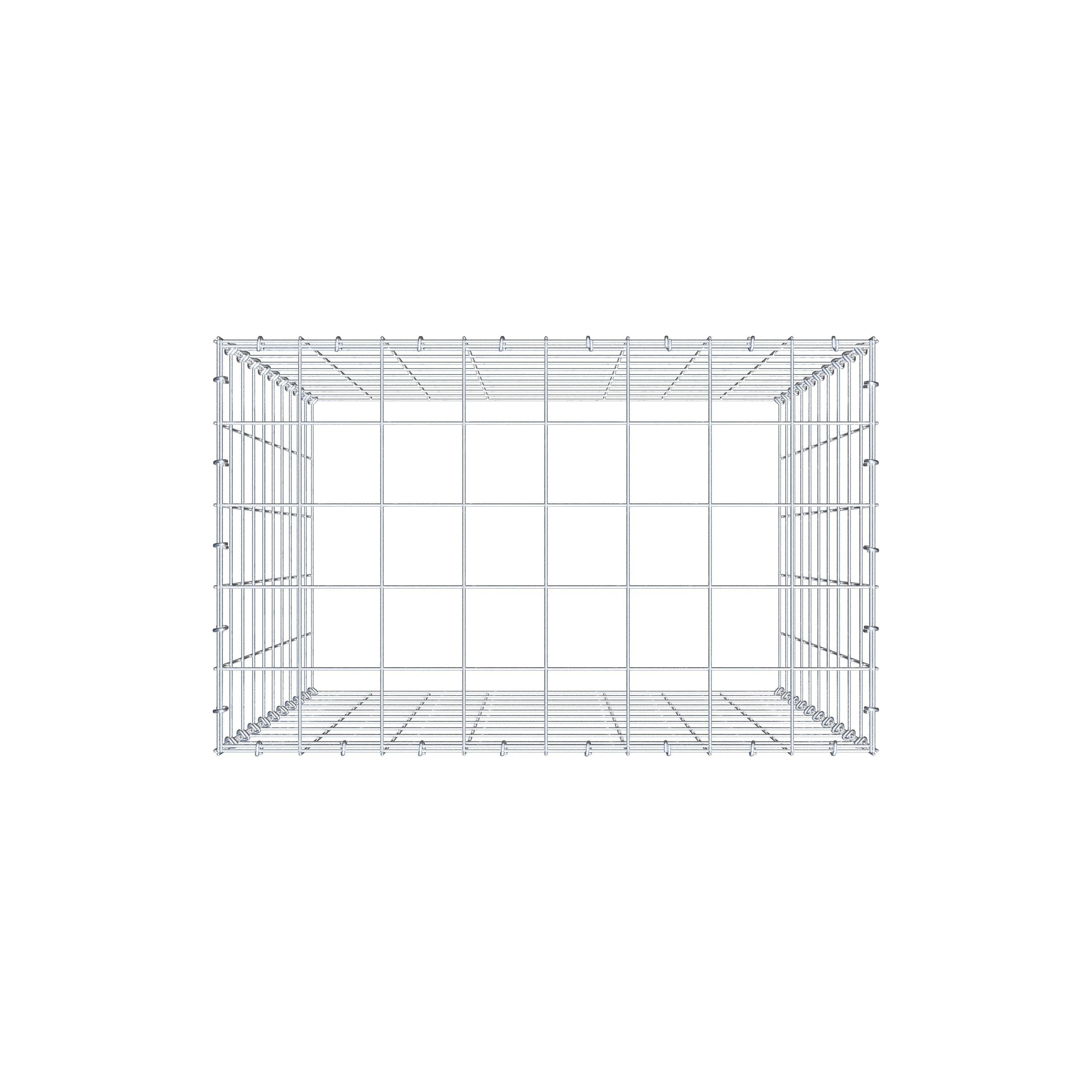 Gavión complementario de tipo 3 100 cm x 80 cm x 50 cm (L x A x P), malla 10 cm x 10 cm, anillo en C