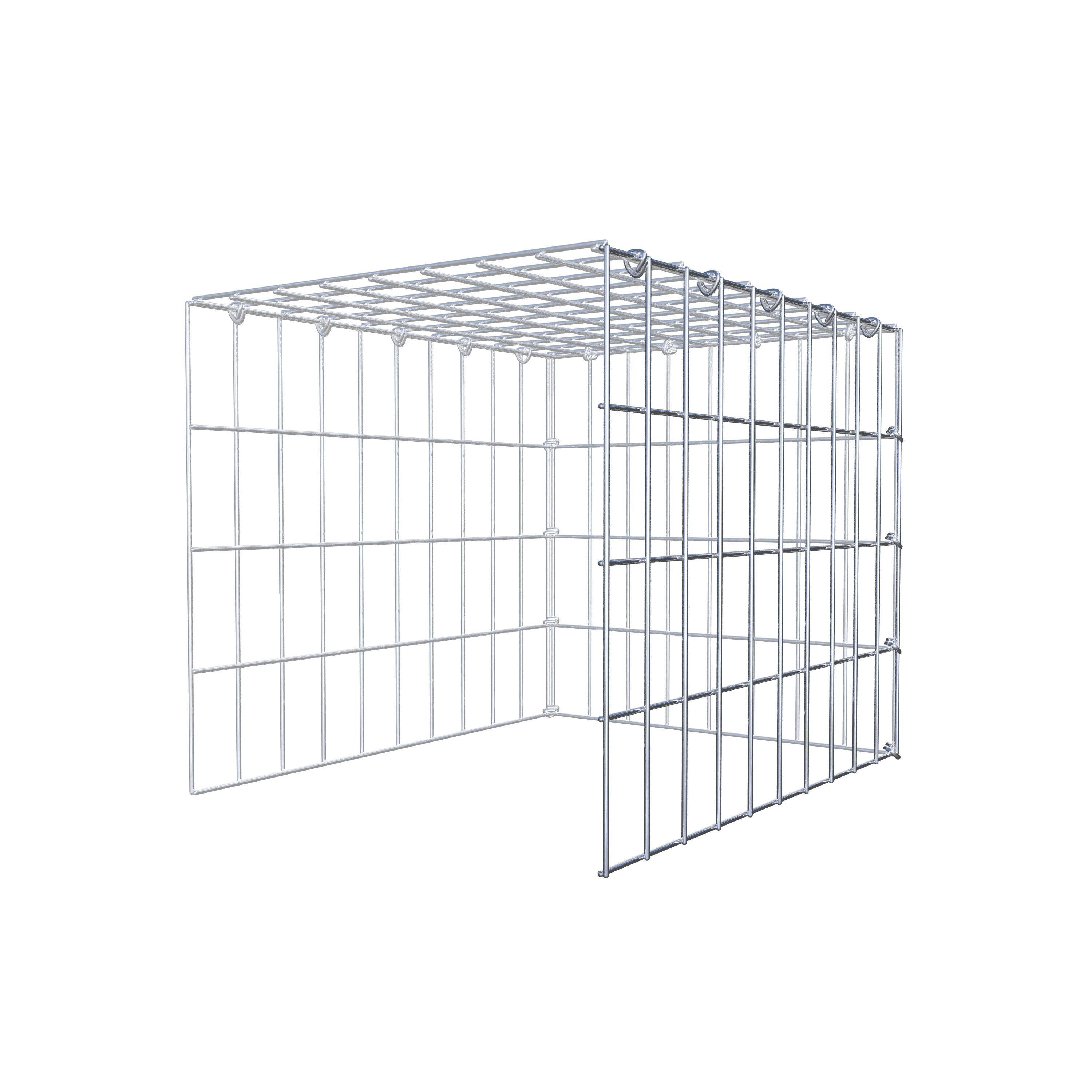 Pila adicional tipo 4 50 cm x 40 cm x 40 cm (L x A x P), malla 5 cm x 10 cm, anillo en C