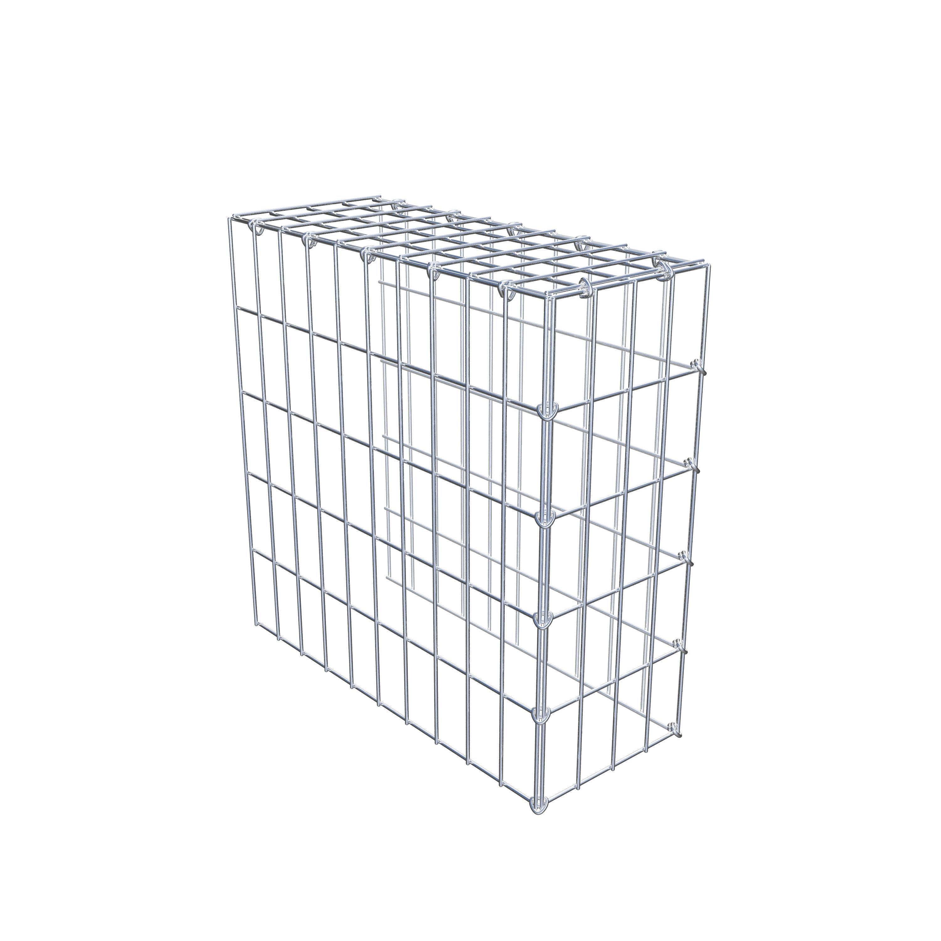 Gabião Tipo 4 50 cm x 50 cm x 20 cm (C x A x P), malhagem 5 cm x 10 cm, anel C