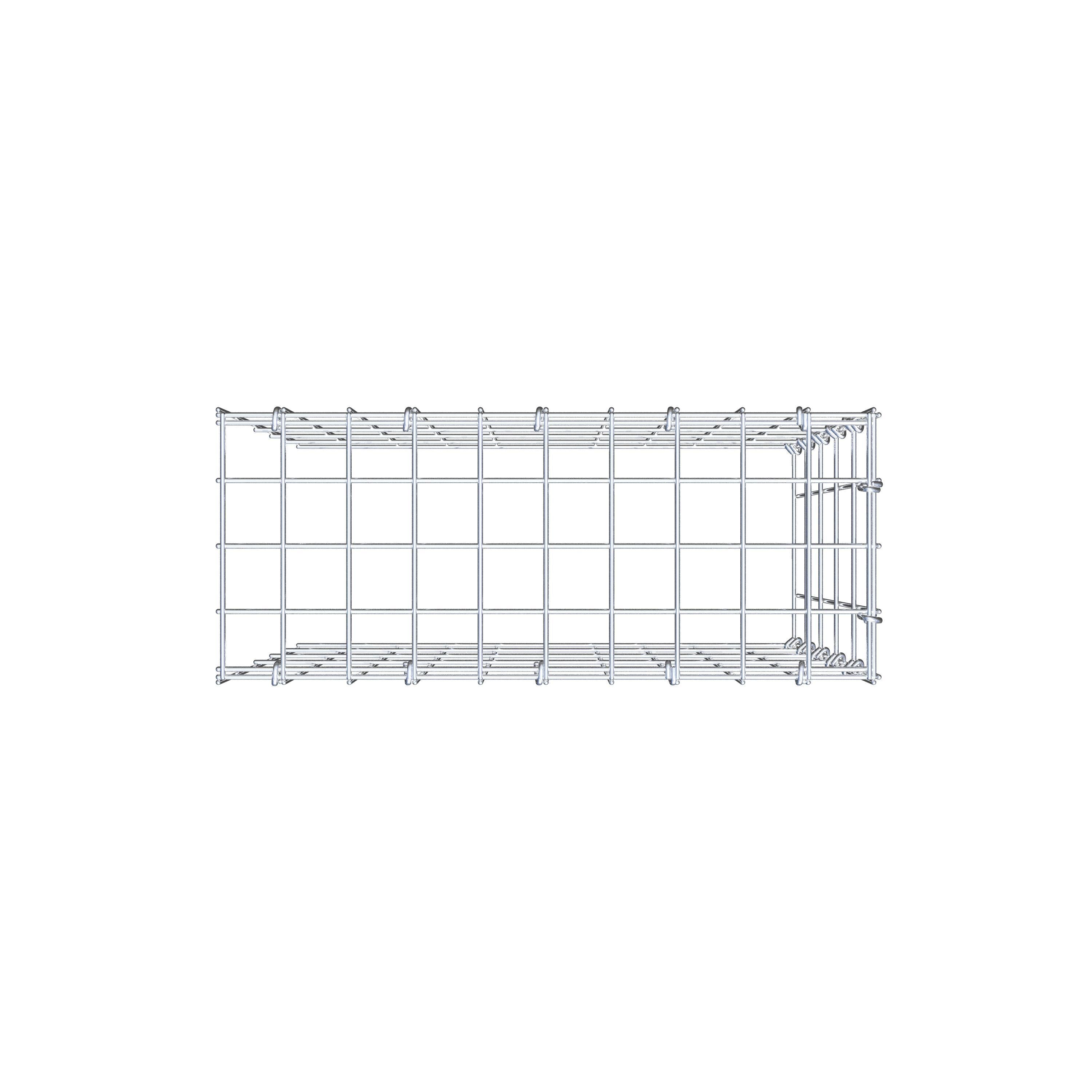 Gabião Tipo 4 50 cm x 50 cm x 20 cm (C x A x P), malhagem 5 cm x 10 cm, anel C