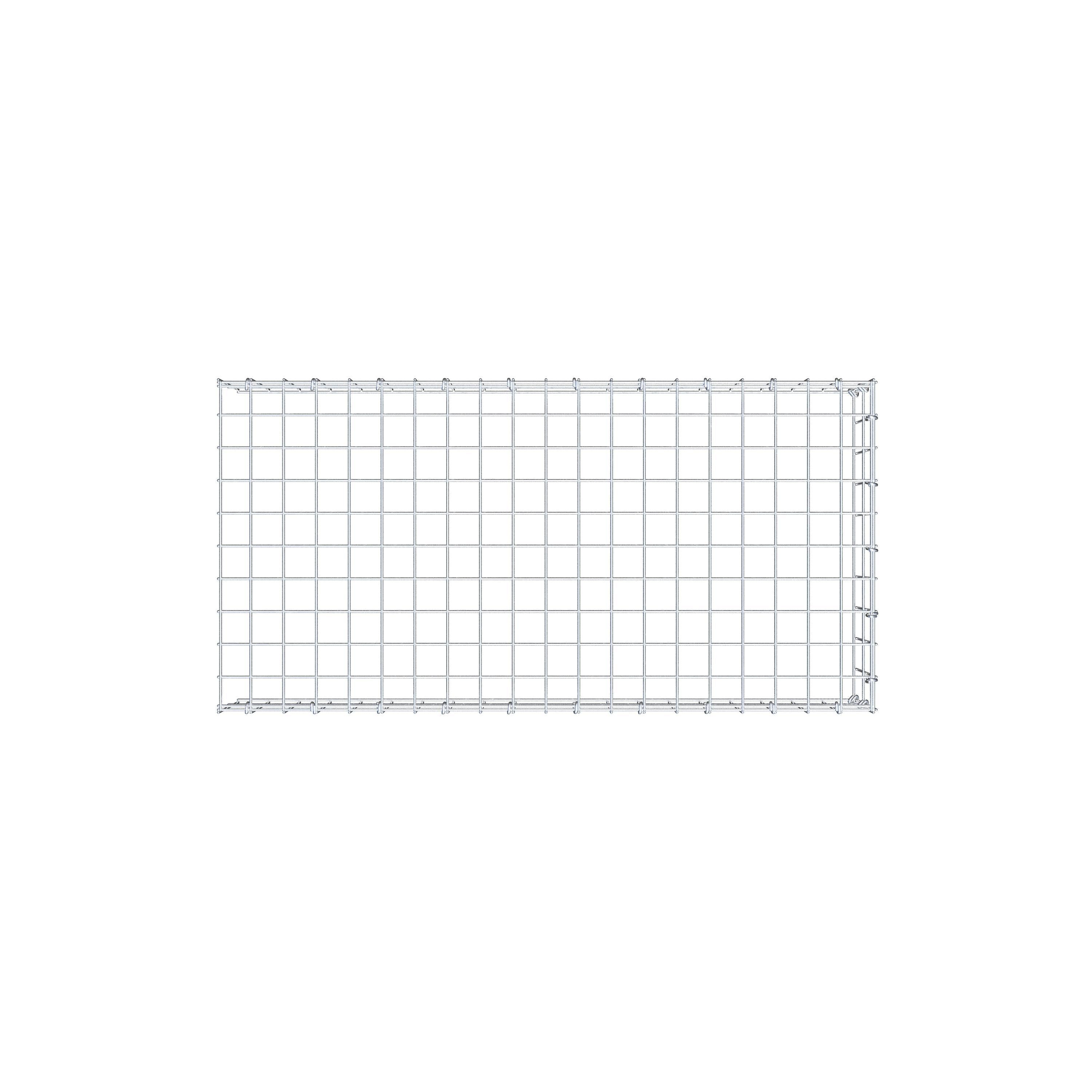 Gabbione aggiuntivo tipo 4 100 cm x 20 cm x 50 cm (L x H x P), maglia 5 cm x 10 cm, anello a C