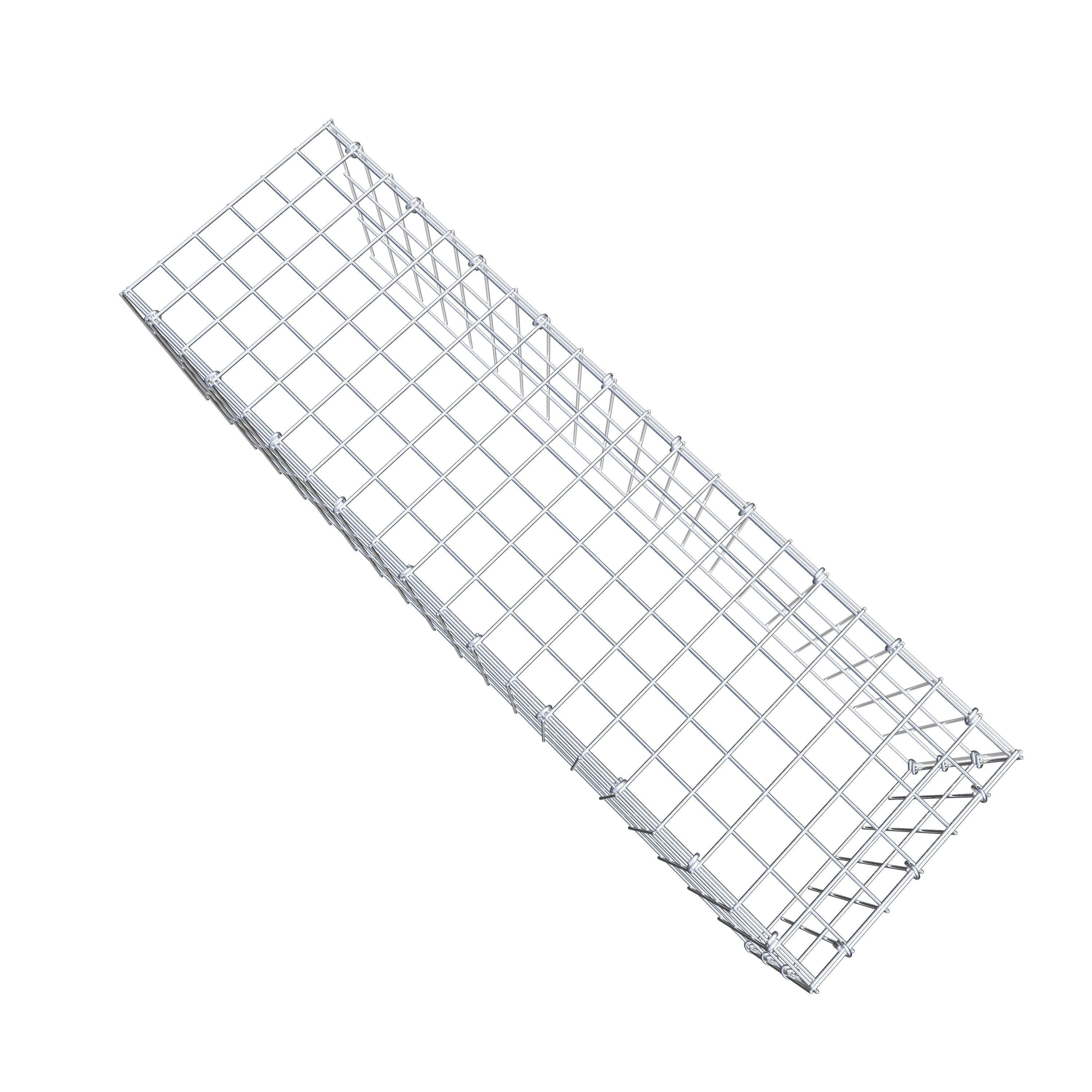 Gabião Tipo 4 100 cm x 30 cm x 30 cm (C x A x P), malhagem 5 cm x 10 cm, anel C