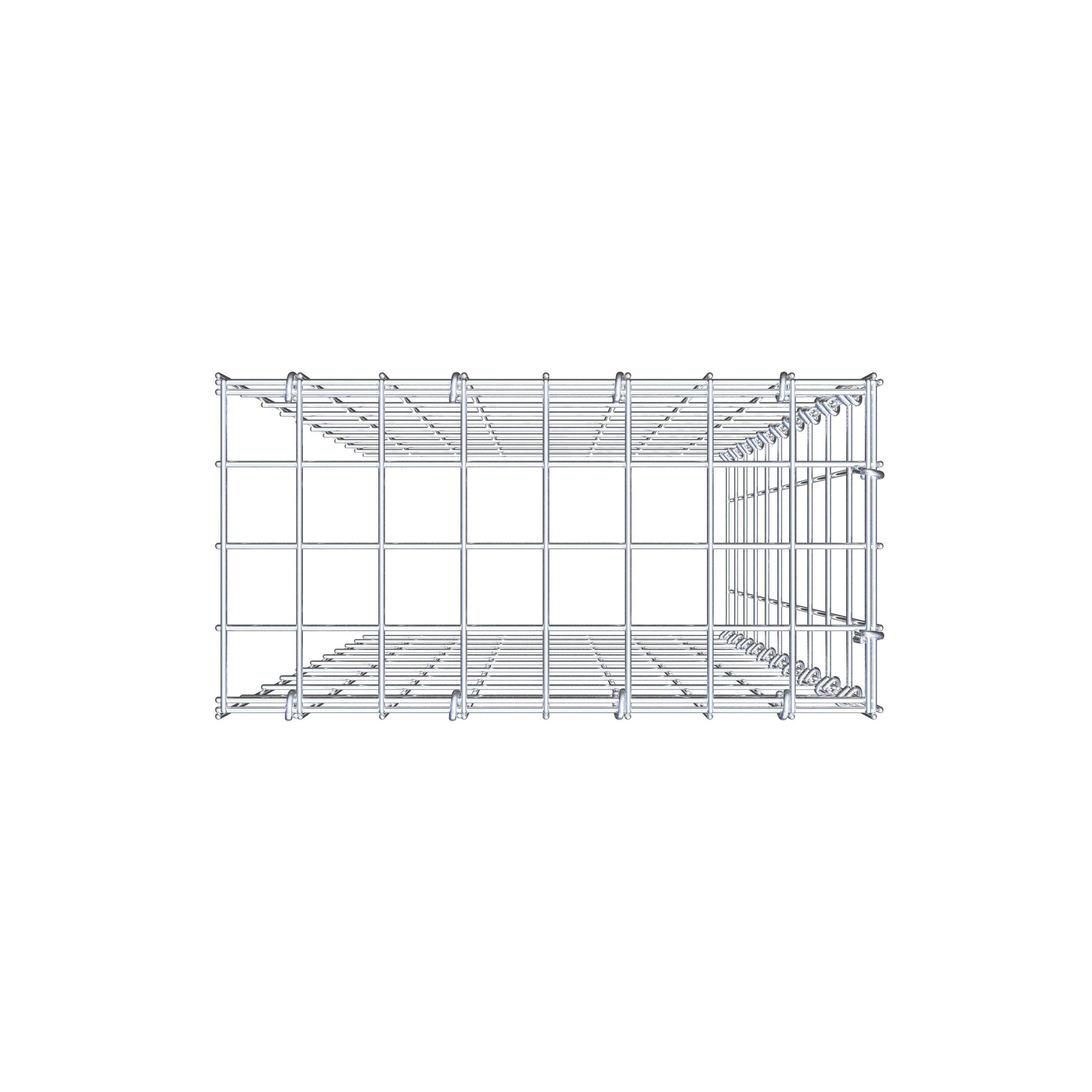Pila adicional tipo 4 100 cm x 40 cm x 20 cm (L x A x P), malla 5 cm x 10 cm, anillo en C