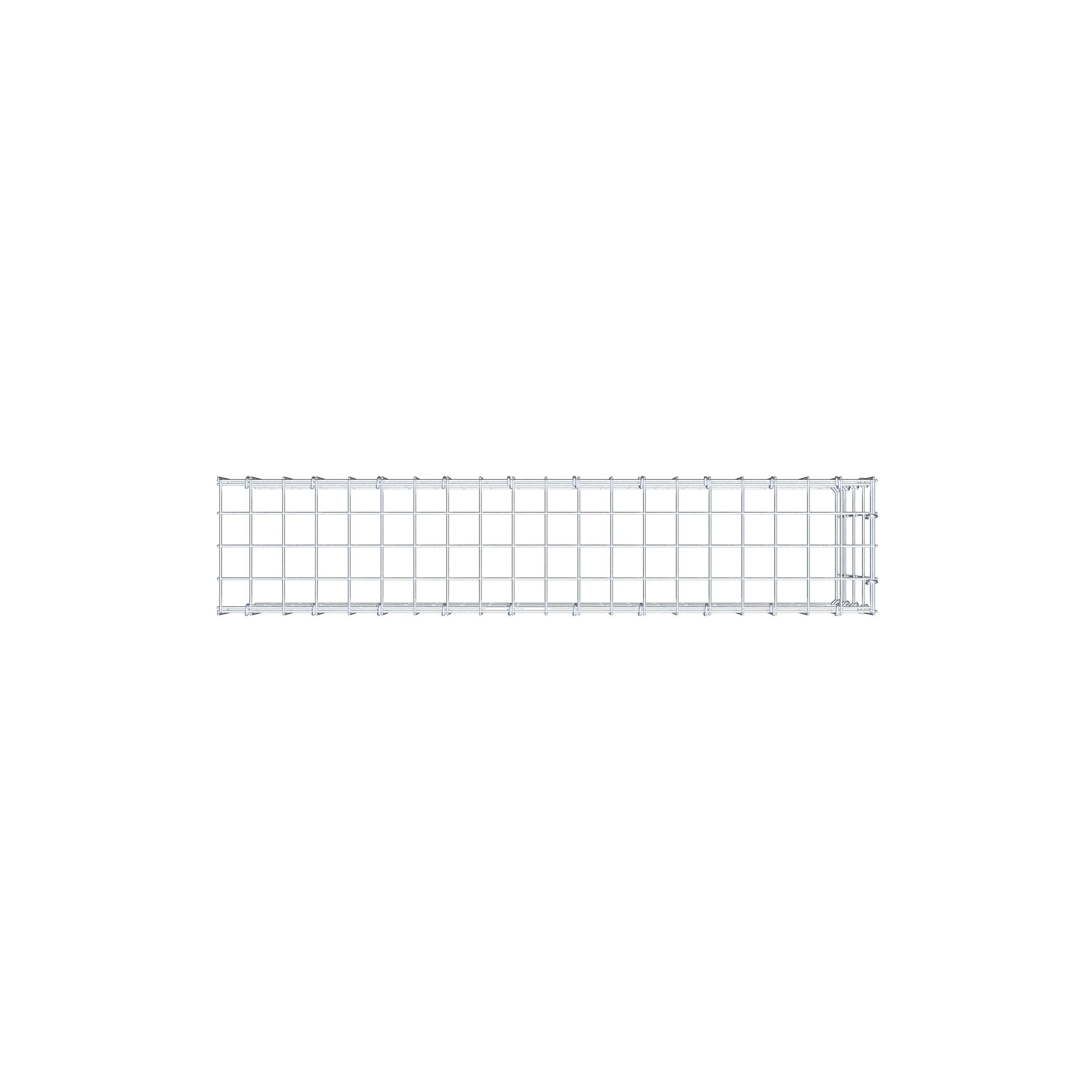Pila adicional tipo 4 100 cm x 40 cm x 20 cm (L x A x P), malla 5 cm x 10 cm, anillo en C