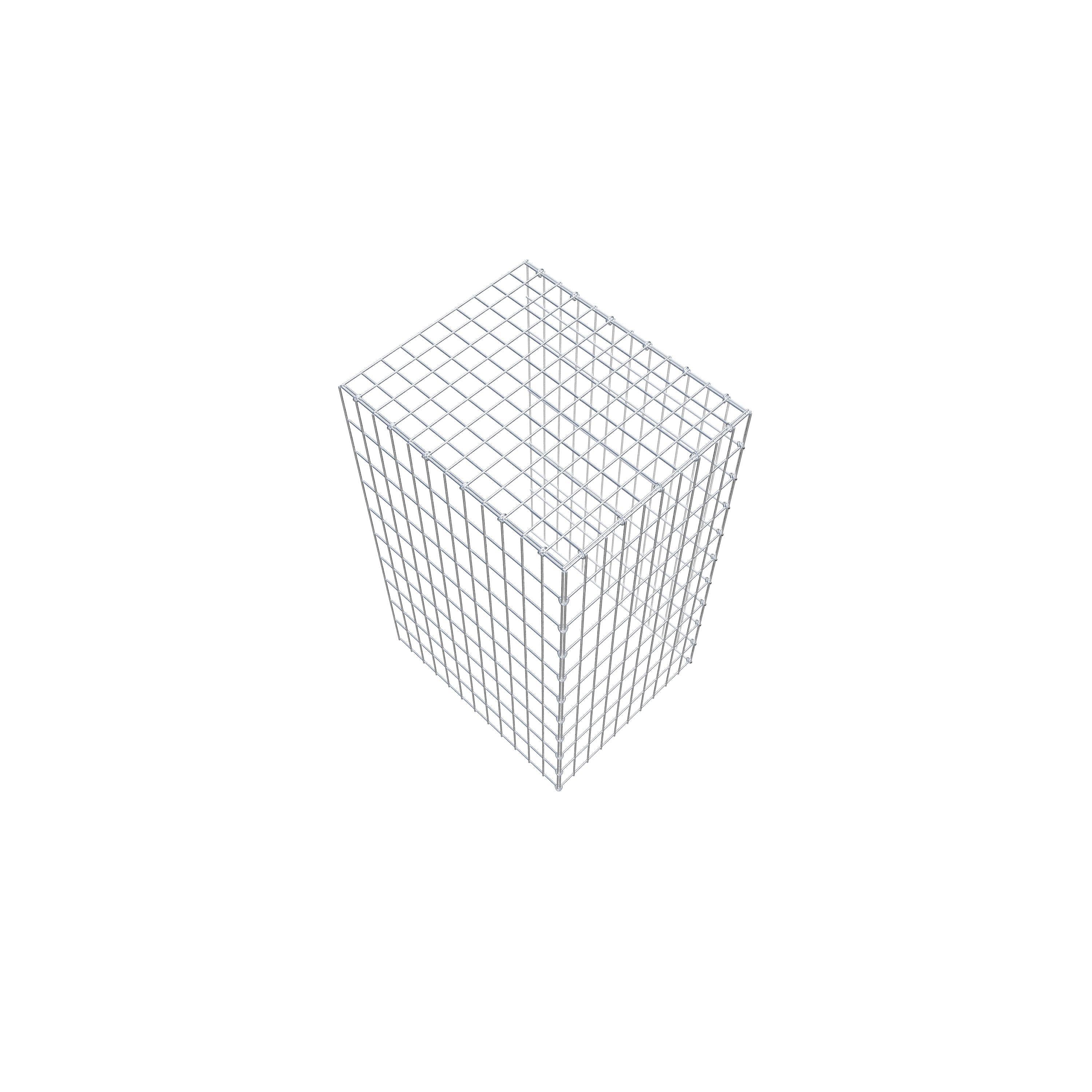 Gavión complementario de tipo 4 100 cm x 60 cm x 50 cm (L x A x P), malla 5 cm x 10 cm, anillo en C