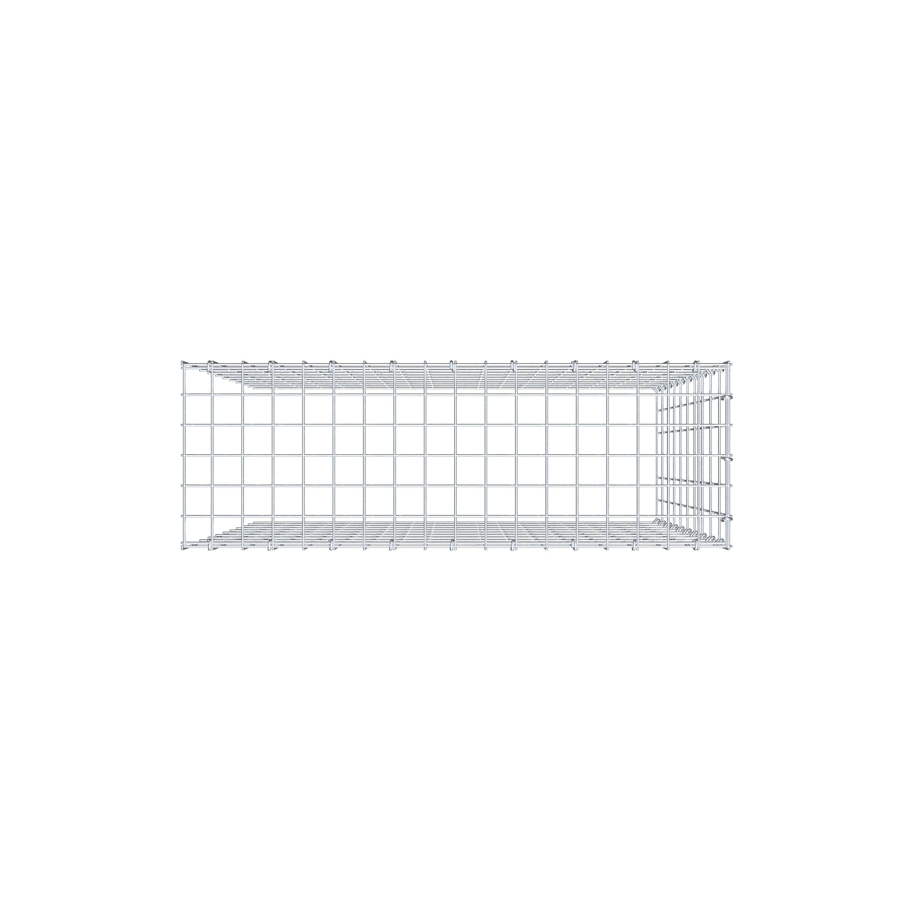 Mounted gabion type 4 100 cm x 90 cm x 30 cm (L x H x D), mesh size 5 cm x 10 cm, C-ring