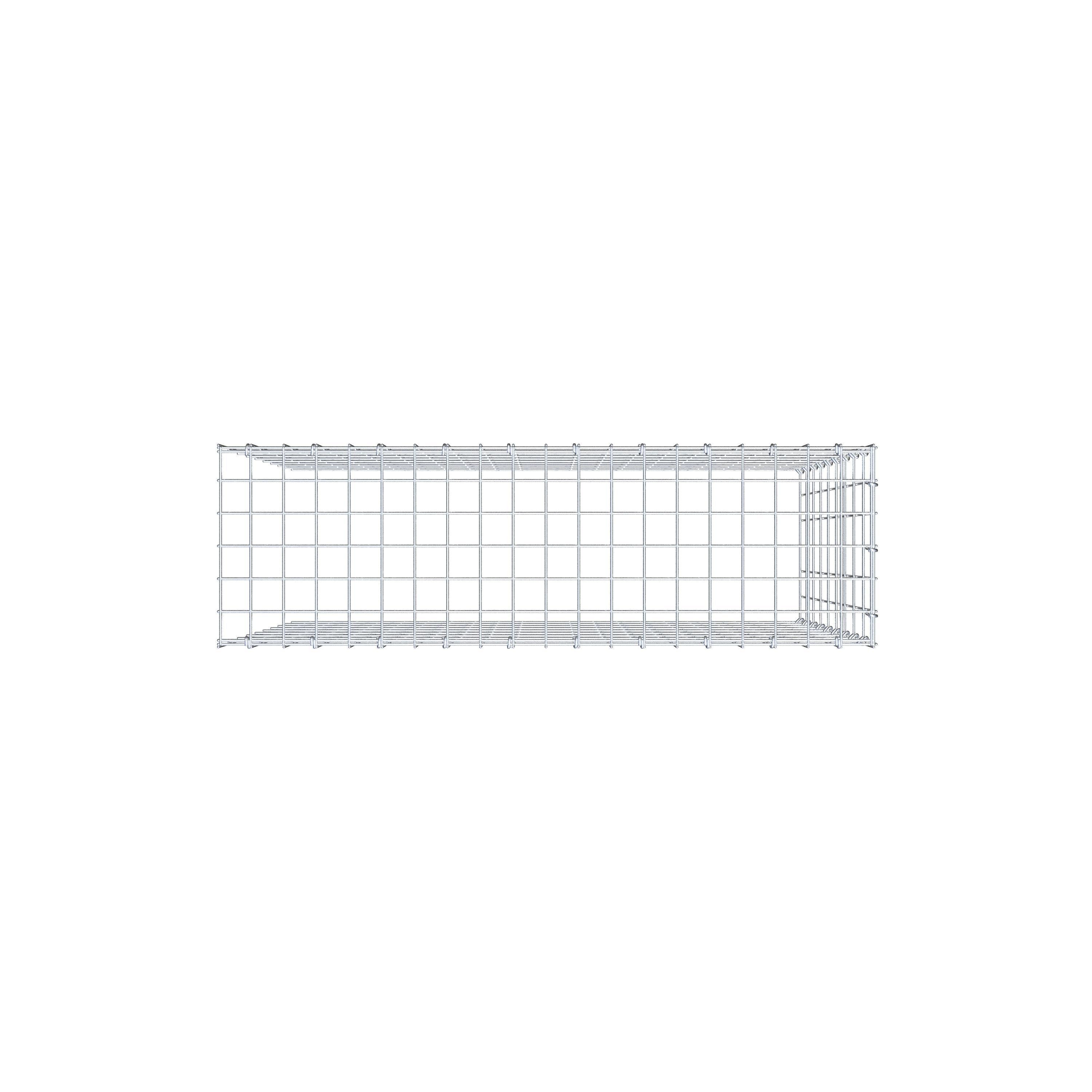 Mounted gabion type 4 100 cm x 90 cm x 30 cm (L x H x D), mesh size 5 cm x 10 cm, C-ring